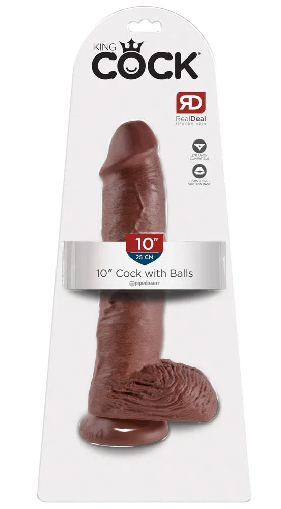10" Cock with Balls - Happytoys Sexshop: Toys for Feeling Happy & Easy 😊 - Discreet geleverd