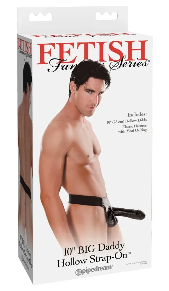 10" BIG Daddy Hollow Strap-on - Happytoys Sexshop: Toys for Feeling Happy & Easy 😊 - Discreet geleverd