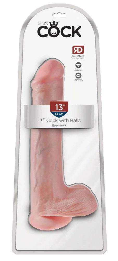 13" Cock with Balls - Happytoys Sexshop: Toys for Feeling Happy & Easy 😊 - Discreet geleverd