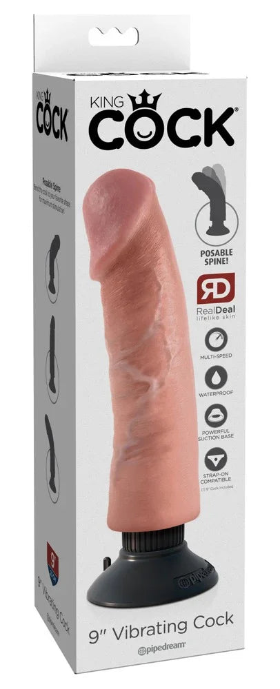 9" Vibrating Cock - Happytoys Sexshop: Toys for Feeling Happy & Easy π - Discreet geleverd