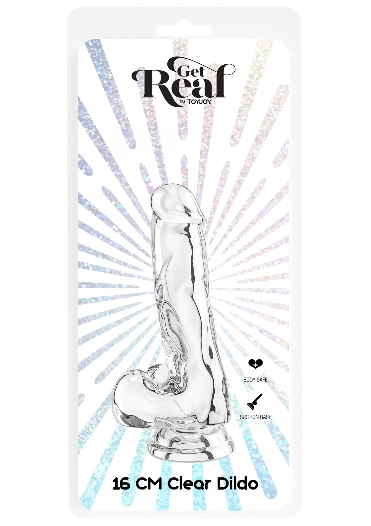 Bestel: Get Real Clear Dildo with Balls 6' by ToyJoy - bij Happytoys.nl, happytoys.be, Happytoys.ae: erotische sex webshop | liever Happy dan Easy ⭐⭐⭐⭐⭐