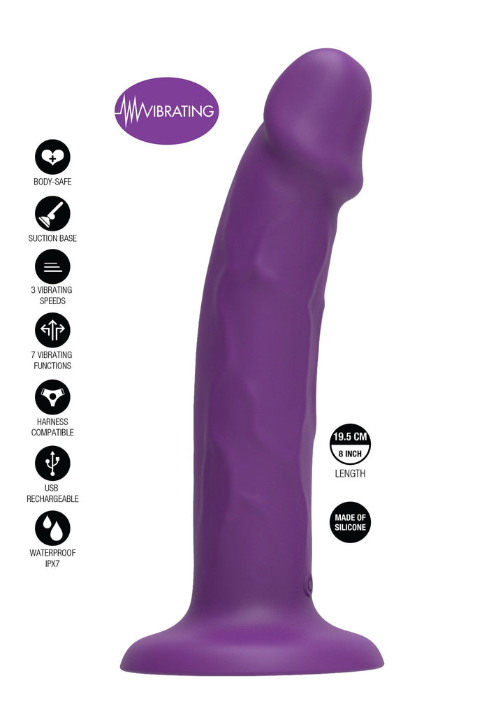 Bestel: Harness Dong Vibrating Silicone 19.5 cm by ToyJoy Get Real - bij Happytoys.nl, happytoys.be, Happytoys.ae: erotische sex webshop | liever Happy dan Easy ⭐⭐⭐⭐⭐
