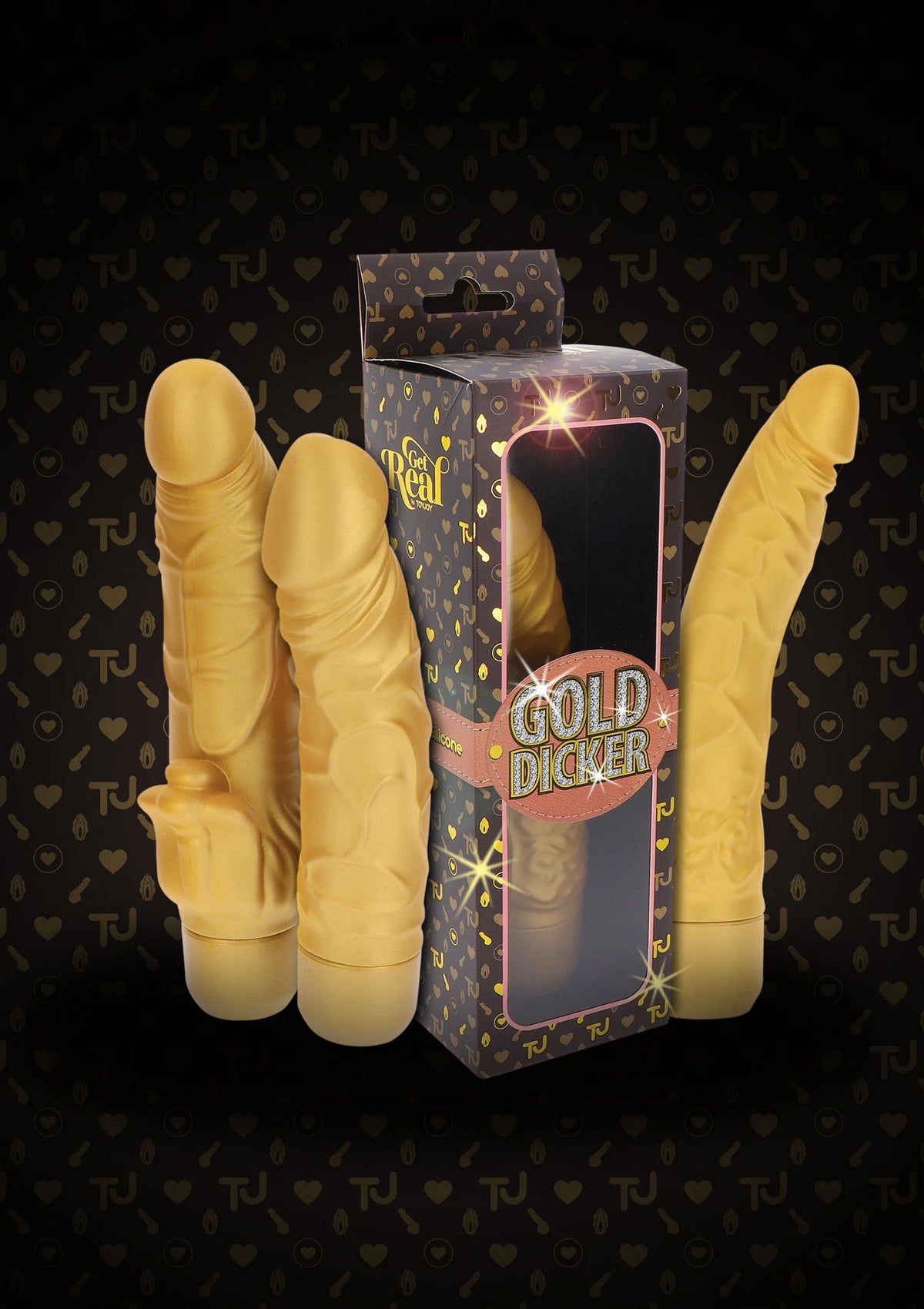 Bestel: Gold Dicker Stim Vibrator 22 cm by ToJoy Get Real - bij Happytoys.nl, happytoys.be, Happytoys.ae: erotische sex webshop | liever Happy dan Easy ⭐⭐⭐⭐⭐