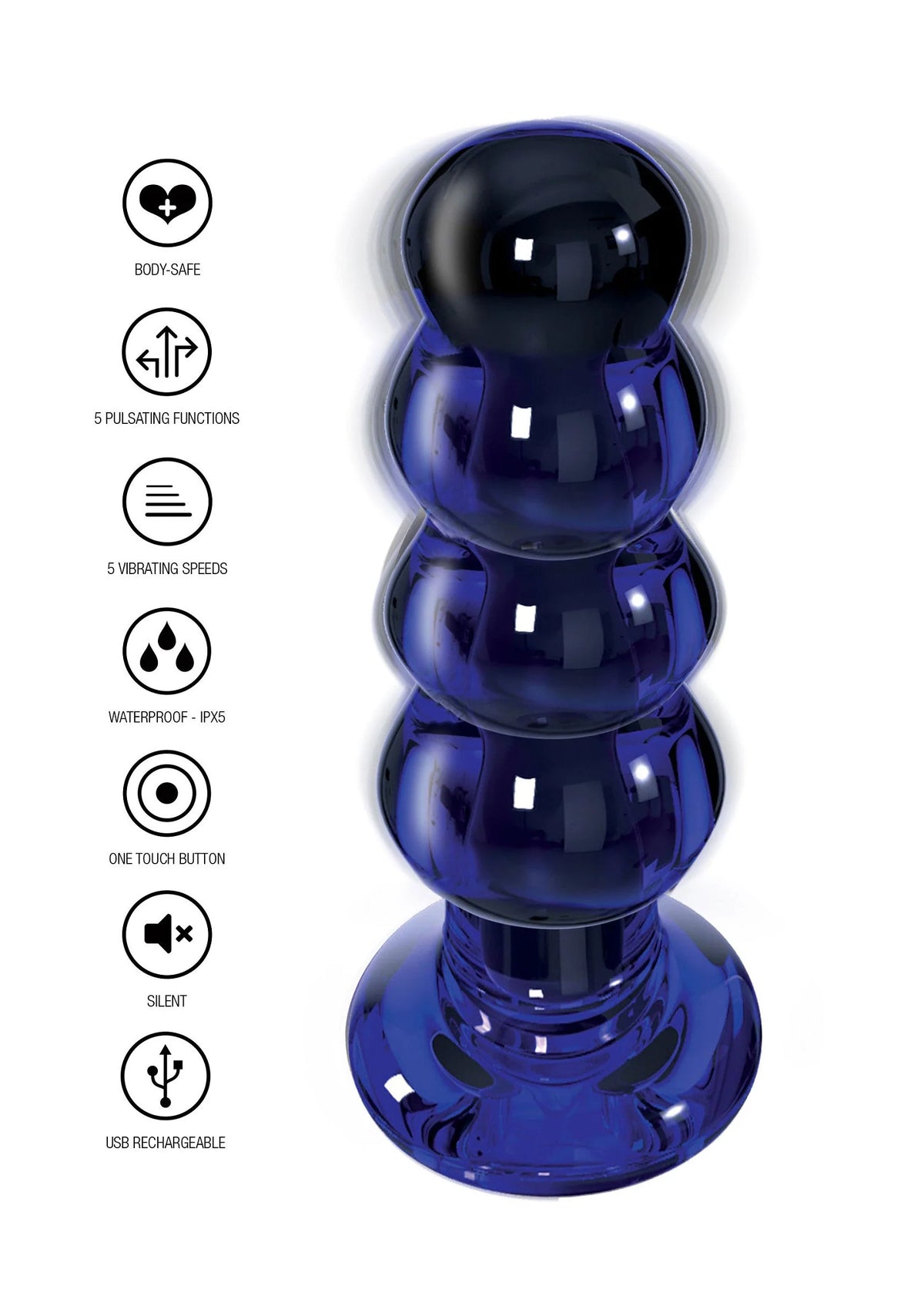 Bestel: Radiant Vibrating Glass Plug - bij Happytoys.nl, happytoys.be, Happytoys.ae: erotische sex webshop | liever Happy dan Easy βββββ