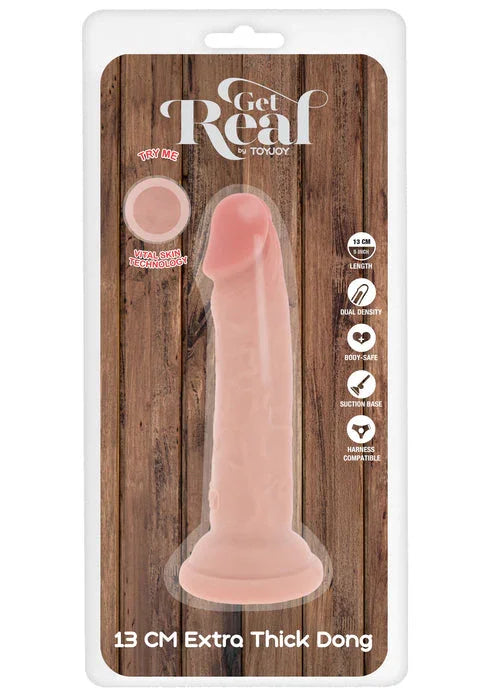 Deluxe Dual Density Thick Dong TPE 13 cm by ToyJoy - Happytoys Sexshop: online sex shop for Feeling Happy & Easy 😊 - Discreet geleverd