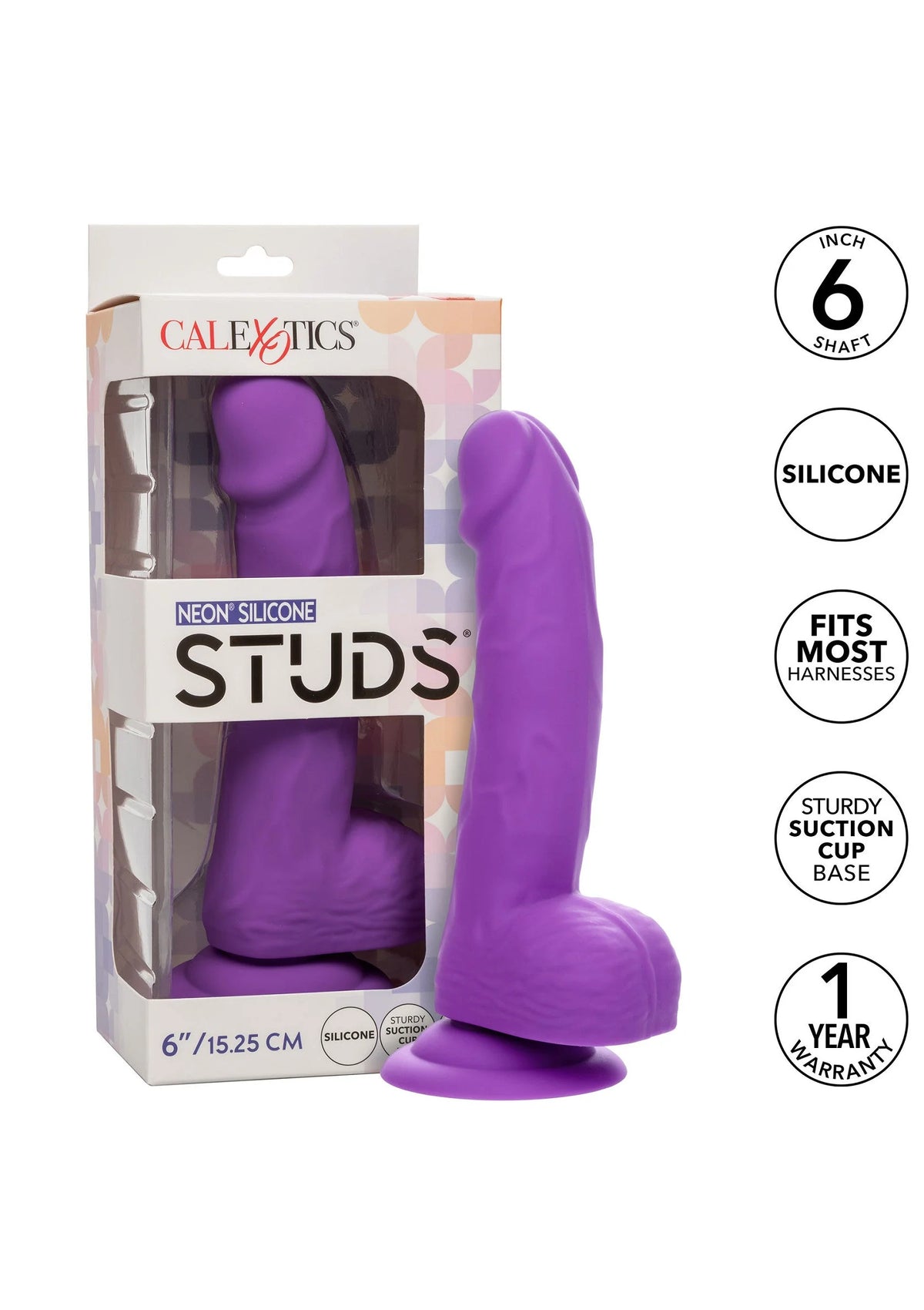 Bestel: Neon Silicone Studs 6 inch by CalExotics - bij Happytoys.nl, happytoys.be, Happytoys.ae: erotische sex webshop | liever Happy dan Easy ⭐⭐⭐⭐⭐