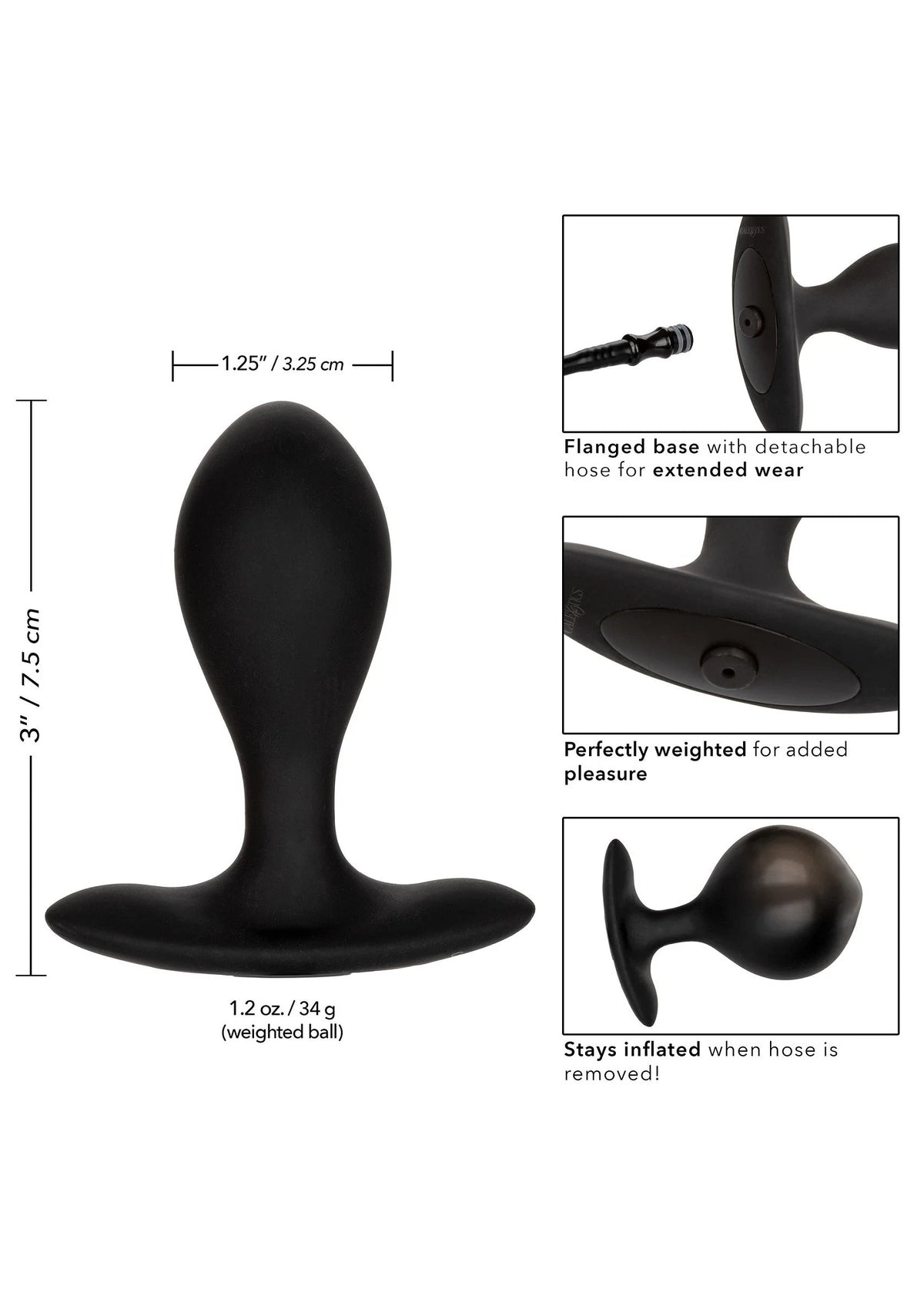 Bestel: Silicone Inflatable Plug by CalExotics Anal - bij Happytoys.nl, happytoys.be, Happytoys.ae: erotische sex webshop | liever Happy dan Easy ⭐⭐⭐⭐⭐