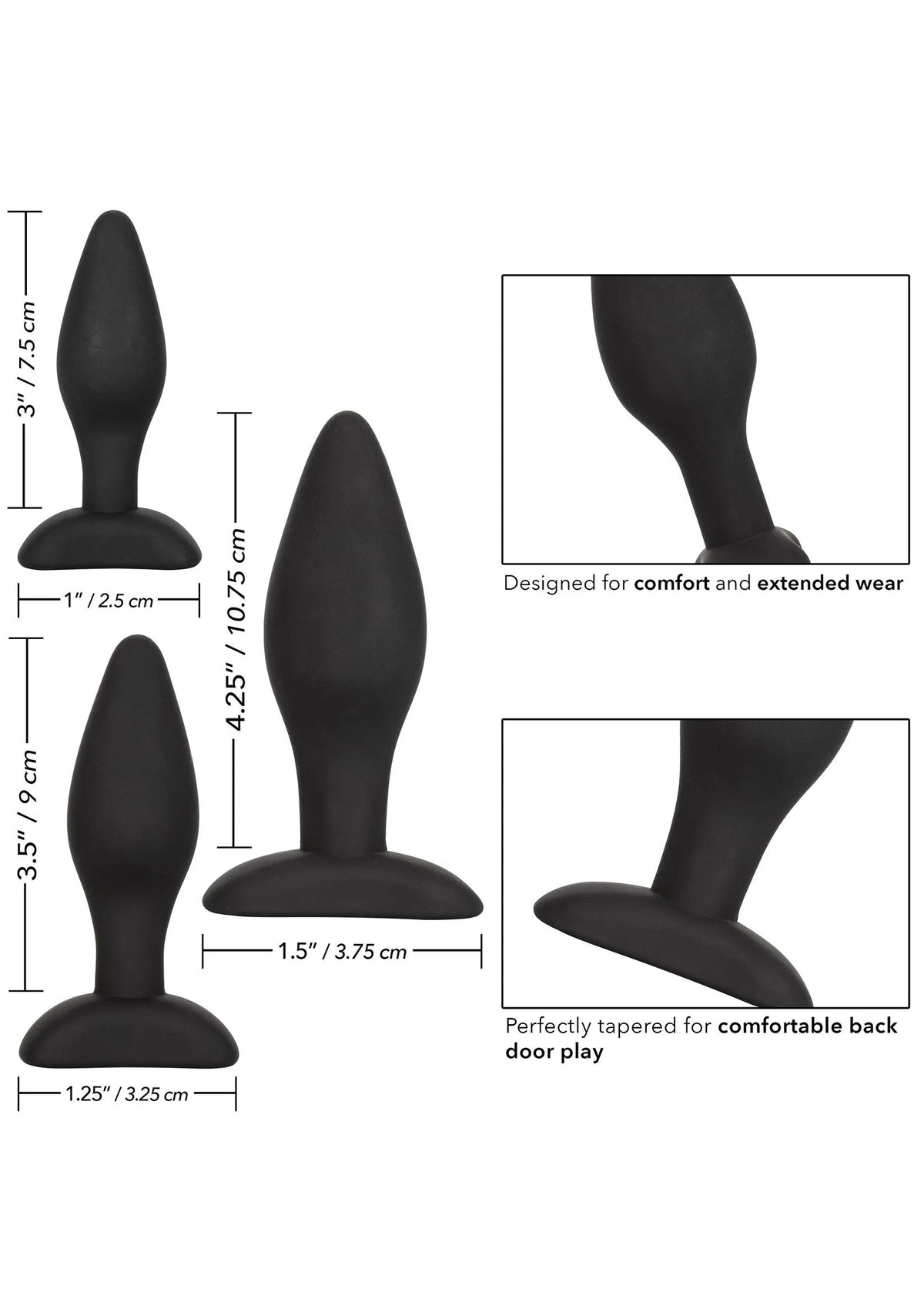Bestel: Silicone Anal Exerciser Kit by CalExotics - bij Happytoys.nl, happytoys.be, Happytoys.ae: erotische sex webshop | liever Happy dan Easy ⭐⭐⭐⭐⭐