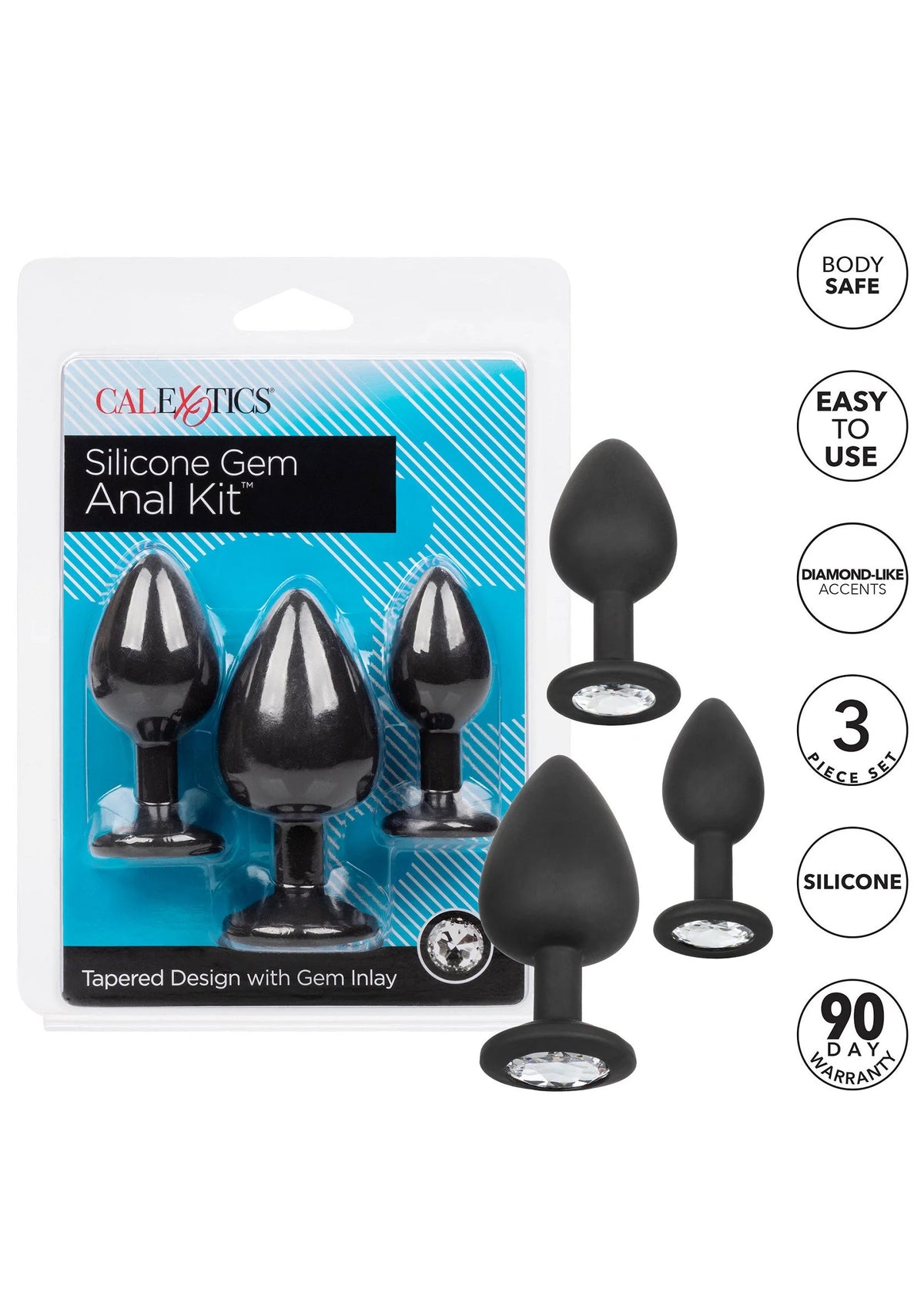 Bestel: Silicone Gem Anal Kit by CalExotics - bij Happytoys.nl, happytoys.be, Happytoys.ae: erotische sex webshop | liever Happy dan Easy βββββ