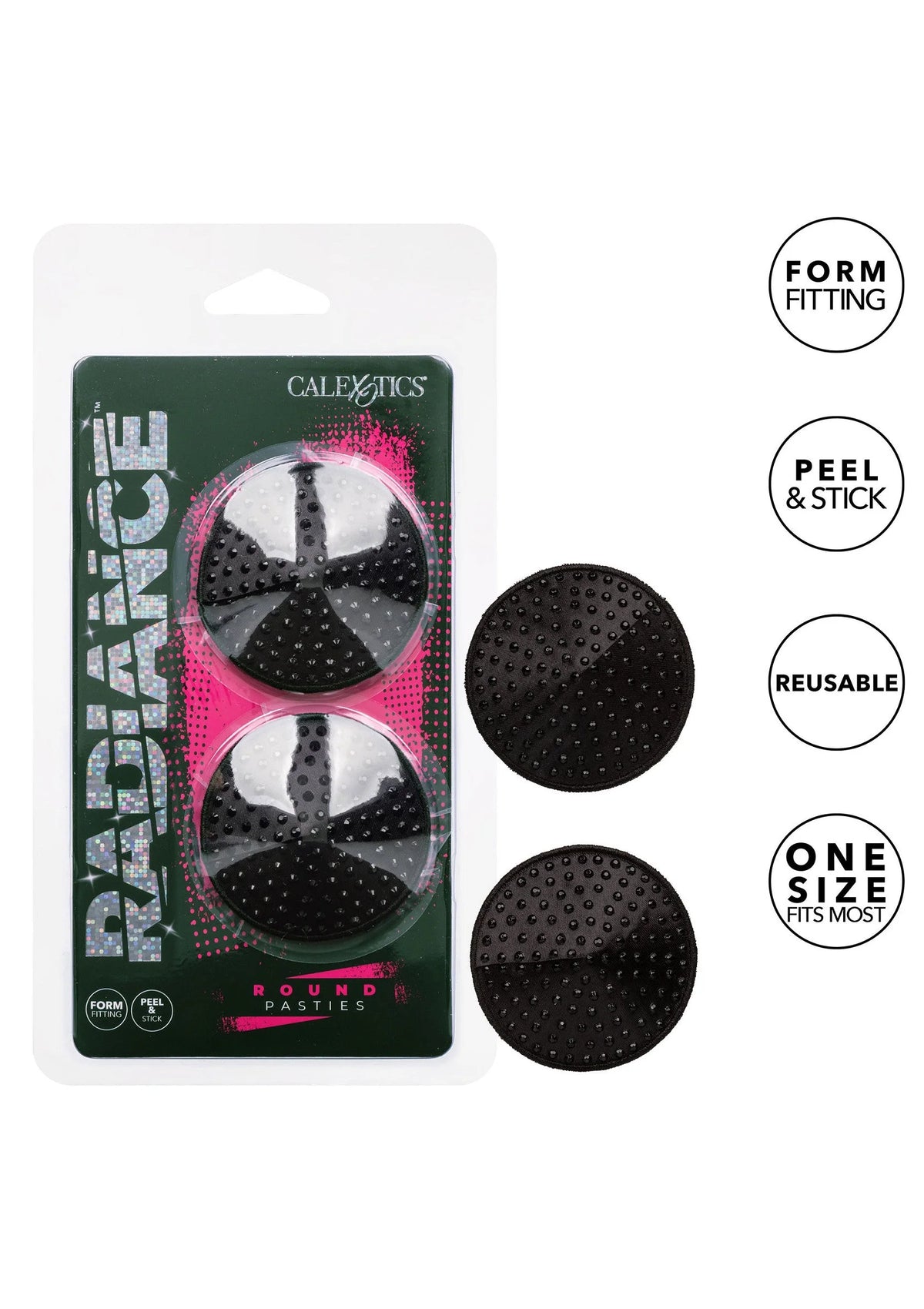 Bestel: Radiance Round Pasties by CalExotics - bij Happytoys.nl, happytoys.be, Happytoys.ae: erotische sex webshop | liever Happy dan Easy ⭐⭐⭐⭐⭐