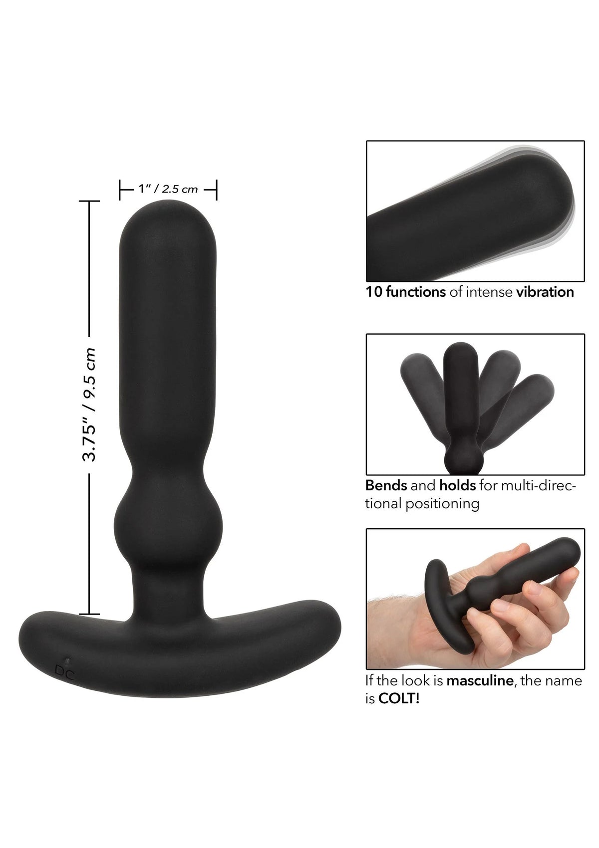 Bestel: COLT Rechargeable Anal - T Vibrator by CalExotics - bij Happytoys.nl, happytoys.be, Happytoys.ae: erotische sex webshop | liever Happy dan Easy βββββ