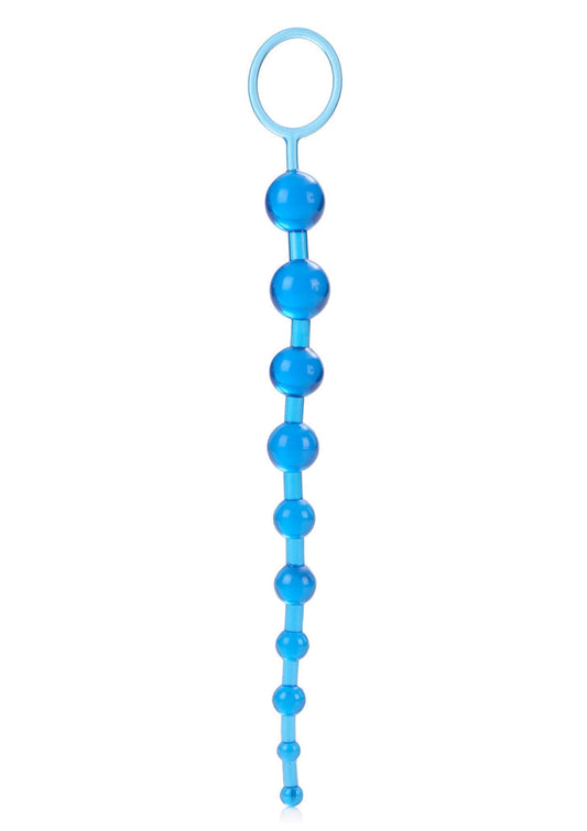 Bestel: X - 10 Beads by CalExotics Beads - bij Happytoys: de erotische sex webshop | liever Happy dan Easy ⭐⭐⭐⭐⭐ - Blauw - 12535 - BLUE