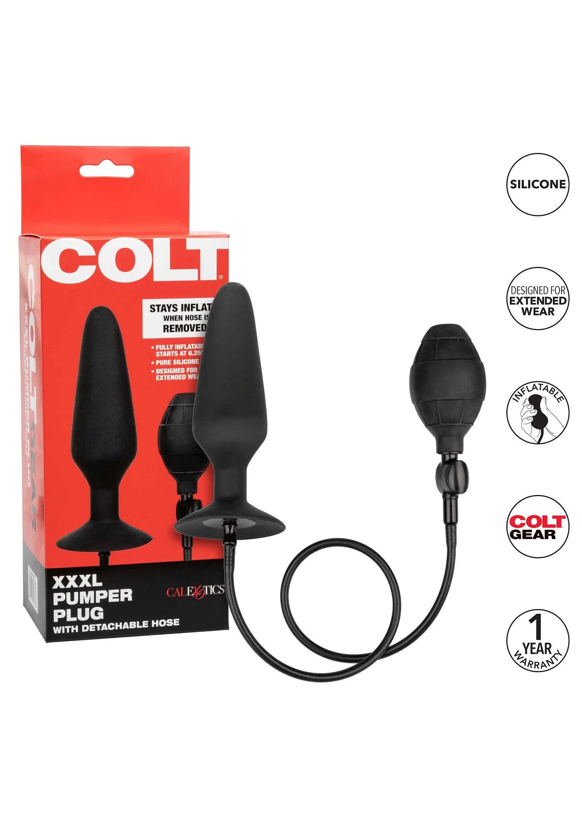 Bestel: COLT XXXL Pumper Plug with Detachable Hose by CalExotics - bij Happytoys.nl, happytoys.be, Happytoys.ae: erotische sex webshop | liever Happy dan Easy ⭐⭐⭐⭐⭐