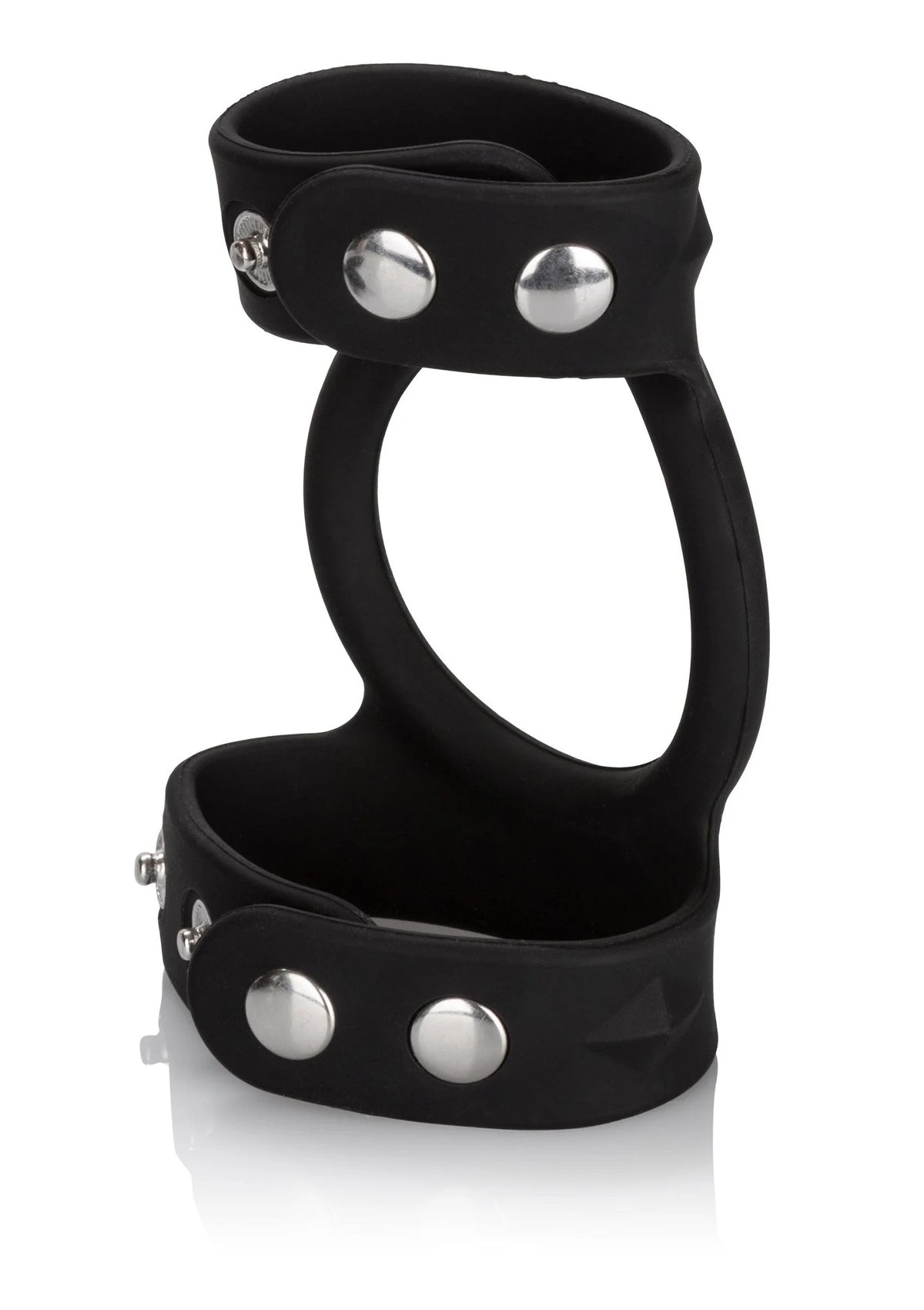 Bestel: Silicone Tri - Snap C & B Cage by CalExotics - bij Happytoys.nl, happytoys.be, Happytoys.ae: erotische sex webshop | liever Happy dan Easy ⭐⭐⭐⭐⭐ - Default Title - 12719 - BLACK