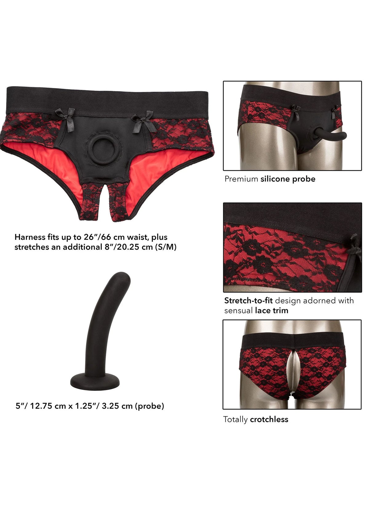 Bestel: Scandal Crotchless Pegging Panty Set S/M by CalExotics - bij Happytoys.nl, happytoys.be, Happytoys.ae: erotische sex webshop | liever Happy dan Easy ⭐⭐⭐⭐⭐