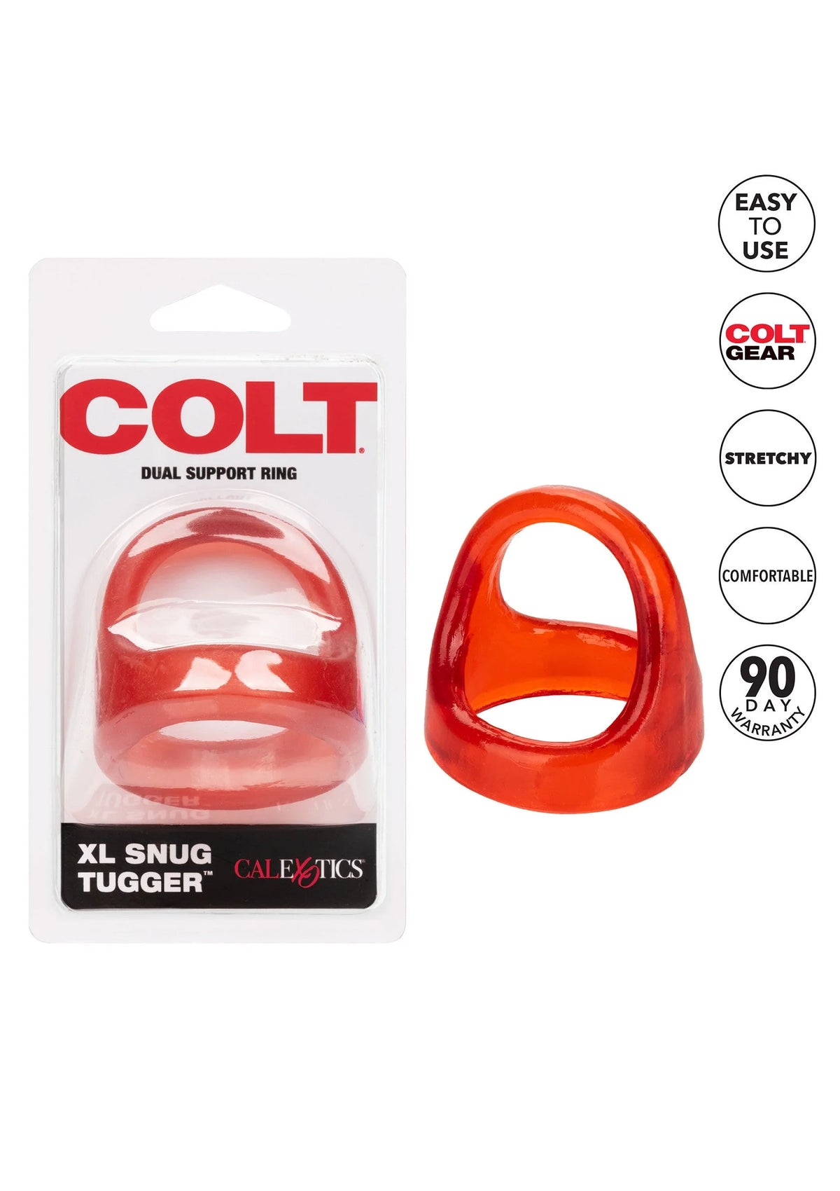 Bestel: COLT XL Snug Tugger Cockring by CalExotics - bij Happytoys.nl, happytoys.be, Happytoys.ae: erotische sex webshop | liever Happy dan Easy βββββ