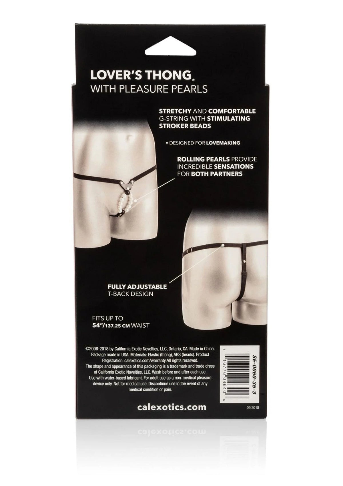 Bestel: Lover's Thong with Pleasure Pearls by CalExotics - bij Happytoys.nl, happytoys.be, Happytoys.ae: erotische sex webshop | liever Happy dan Easy ⭐⭐⭐⭐⭐