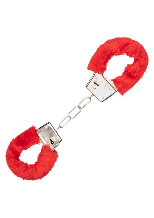 Bestel: Playful Furry Cuffs by CalExotics - bij Happytoys: de erotische sex webshop | liever Happy dan Easy ⭐⭐⭐⭐⭐ - Rood - 13375 - RED