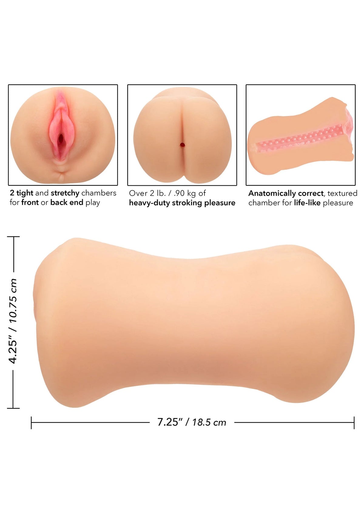 Bestel: Stroke It Dual Entry Pussy Ass by CalExotics - bij Happytoys.nl, happytoys.be, Happytoys.ae: erotische sex webshop | liever Happy dan Easy ⭐⭐⭐⭐⭐