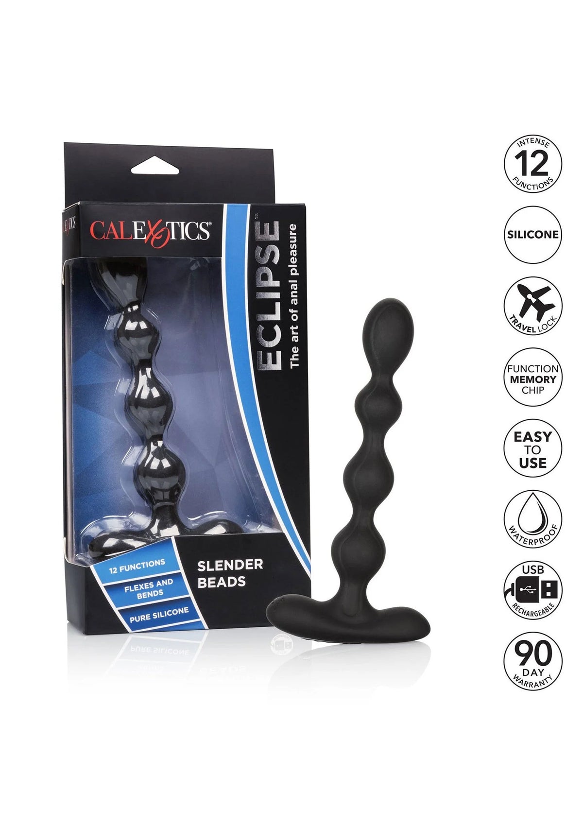 Bestel: Eclipse Slender Vibrating Anal Beads by CalExotics - bij Happytoys.nl, happytoys.be, Happytoys.ae: erotische sex webshop | liever Happy dan Easy ⭐⭐⭐⭐⭐