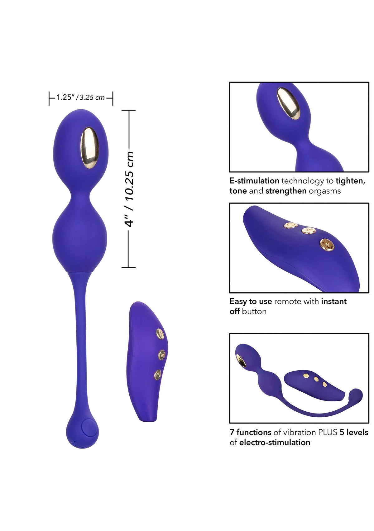 Bestel: Impulse Intimate E - Stimulator Remote Dual Kegel Exerciser by CalExotics - bij Happytoys.nl, happytoys.be, Happytoys.ae: erotische sex webshop | liever Happy dan Easy βββββ