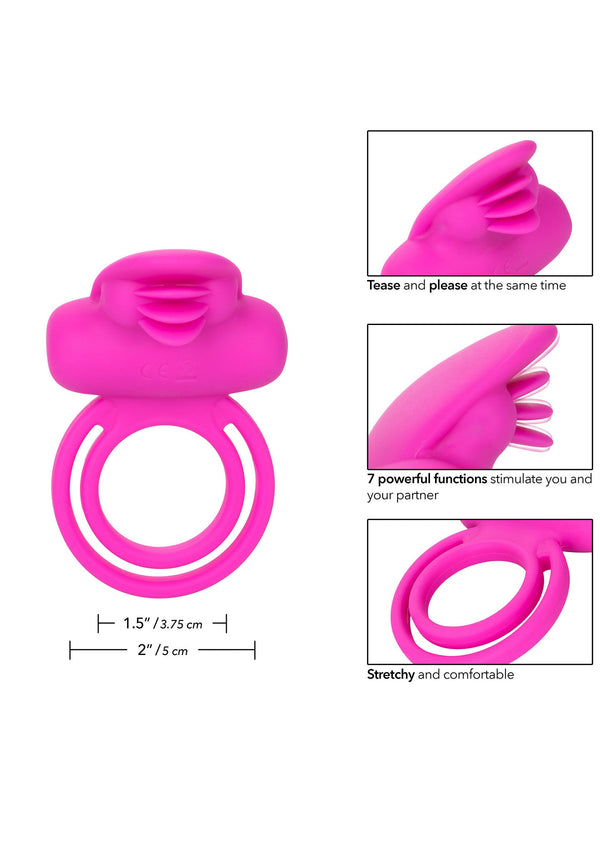 Bestel: Dual Clit Flicker Enhancer cockring by CalExotics Couples Enhancer - bij Happytoys.nl, happytoys.be, Happytoys.ae: erotische sex webshop | liever Happy dan Easy ⭐⭐⭐⭐⭐