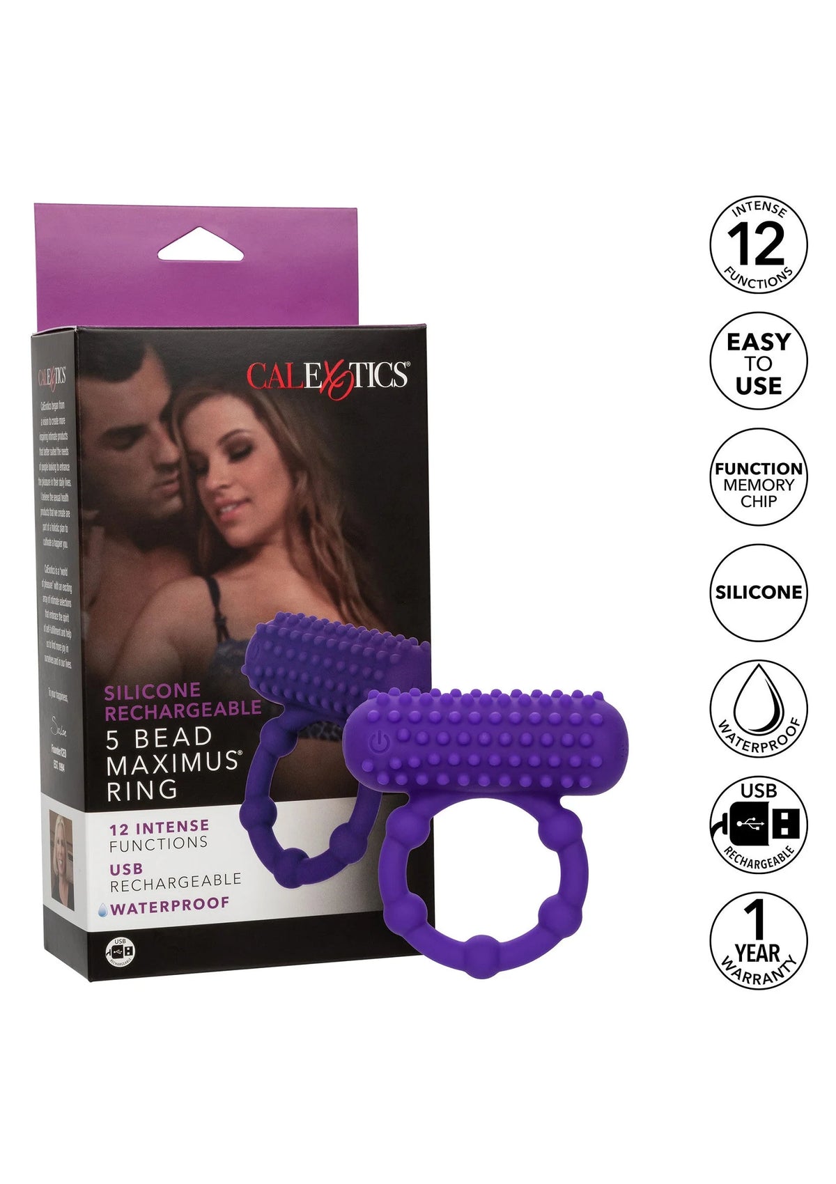 Bestel: 5 Bead Maximus Ring - bij Happytoys.nl, happytoys.be, Happytoys.ae: erotische sex webshop | liever Happy dan Easy βββββ