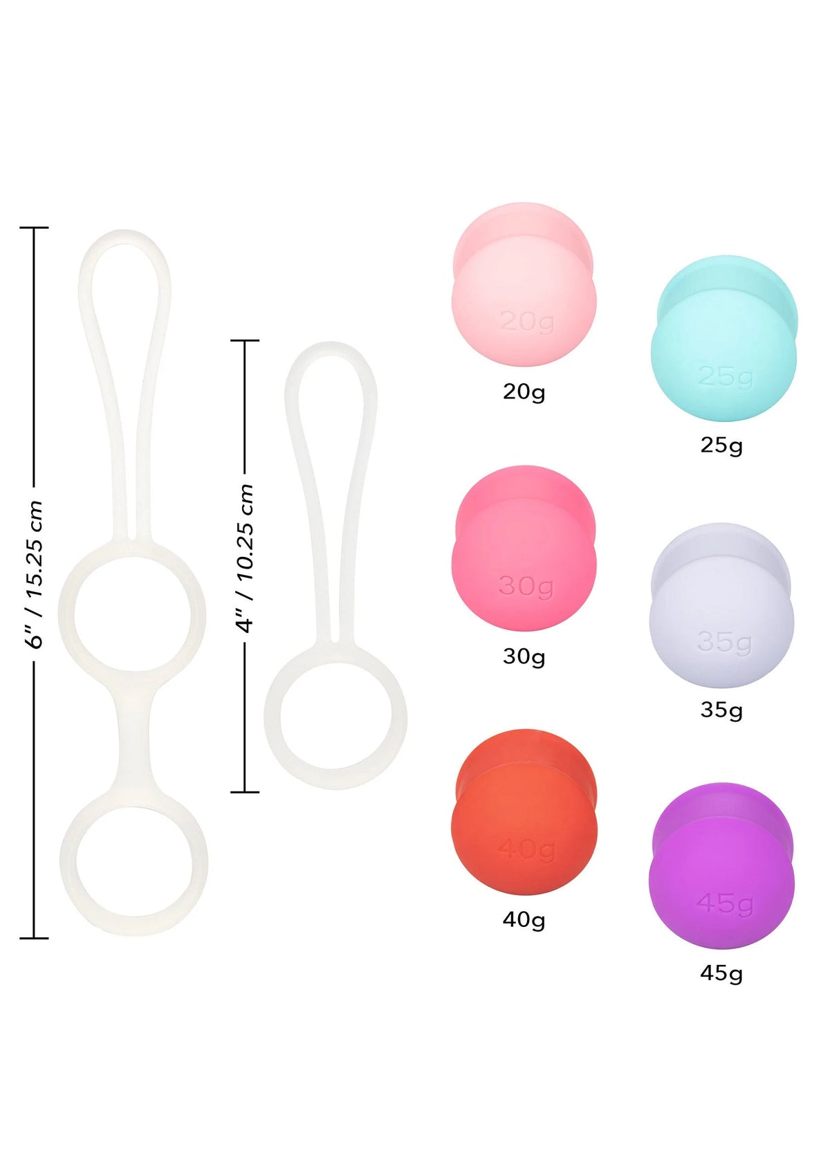 Bestel: CalExotics She - ology Interchangeable Weighted Kegel Set - bij Happytoys.nl, happytoys.be, Happytoys.ae: erotische sex webshop | liever Happy dan Easy βββββ