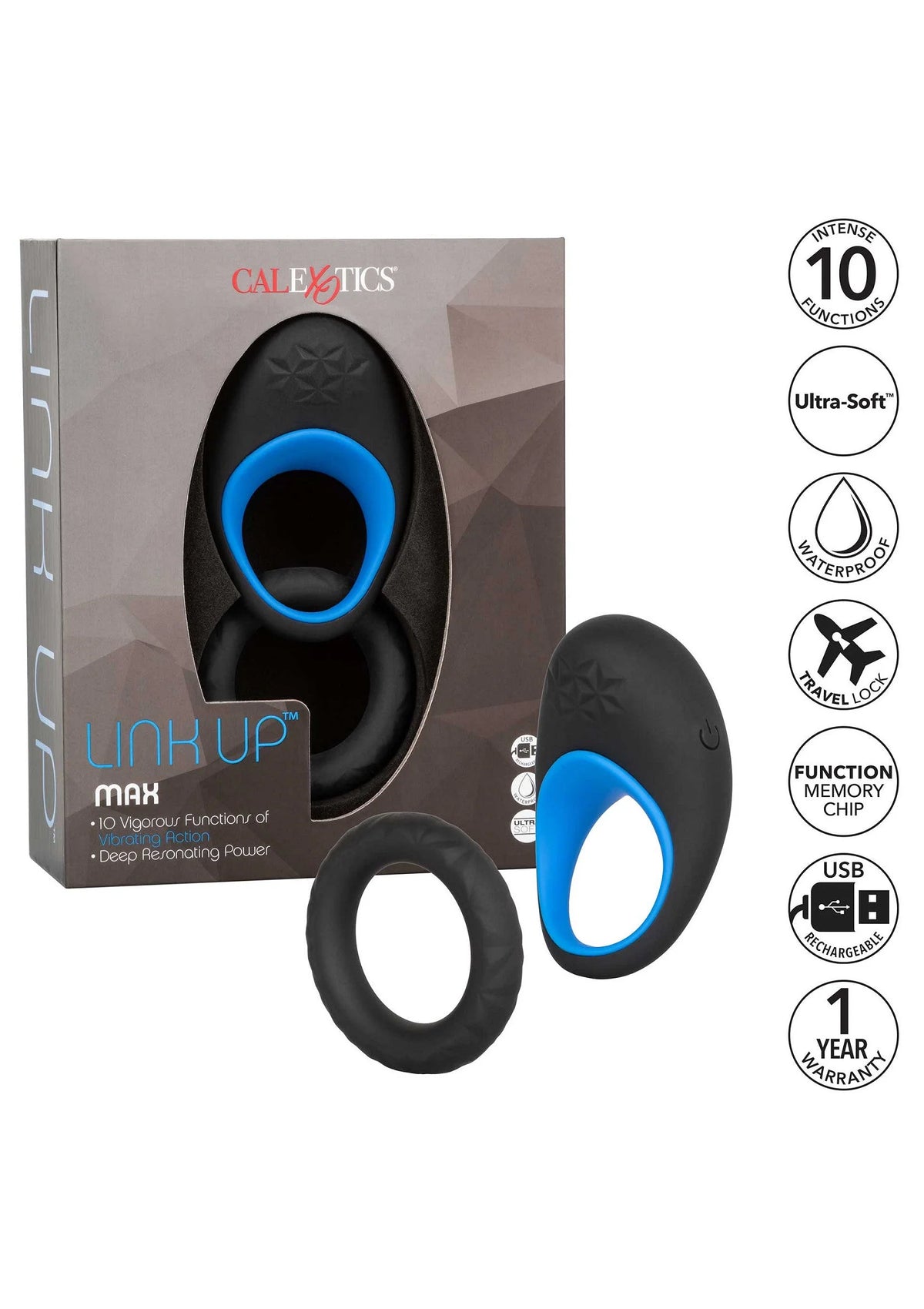 Bestel: Link Up Max cockring by CalExotics - bij Happytoys.nl, happytoys.be, Happytoys.ae: erotische sex webshop | liever Happy dan Easy ⭐⭐⭐⭐⭐