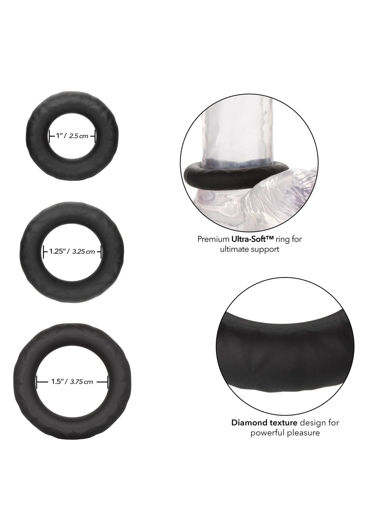Bestel: Link Up Ultra - Soft Supreme Set cockring by CalExotics - bij Happytoys.nl, happytoys.be, Happytoys.ae: erotische sex webshop | liever Happy dan Easy ⭐⭐⭐⭐⭐