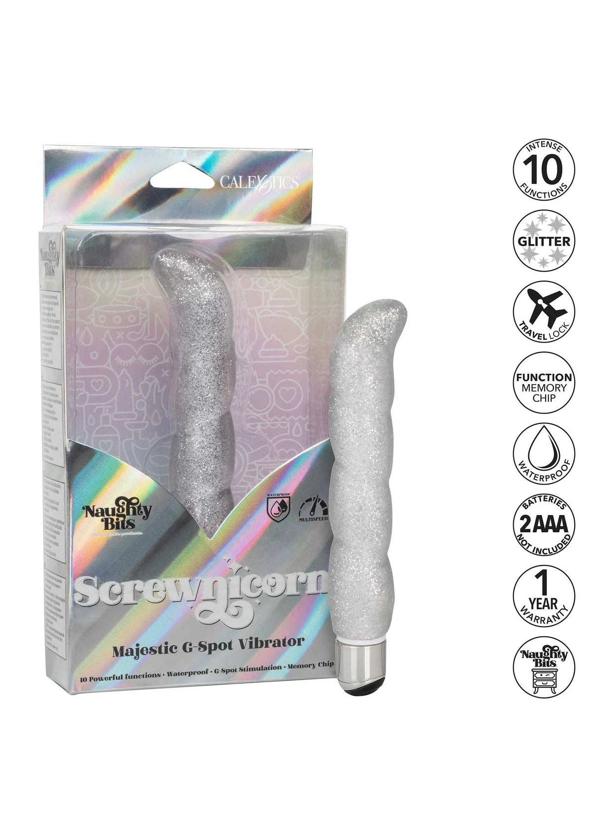 Bestel: Screwnicorn Majestic G - spot Vibrator by CalExotics Naughty Bits - bij Happytoys.nl, happytoys.be, Happytoys.ae: erotische sex webshop | liever Happy dan Easy ⭐⭐⭐⭐⭐