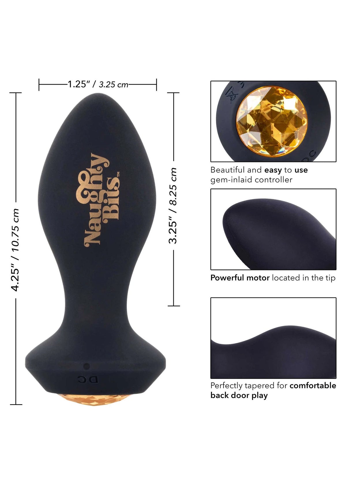 Bestel: Naughty Bits Shake Your Ass Petite Vibrating Butt Plug by CalEotics - bij Happytoys.nl, happytoys.be, Happytoys.ae: erotische sex webshop | liever Happy dan Easy ⭐⭐⭐⭐⭐