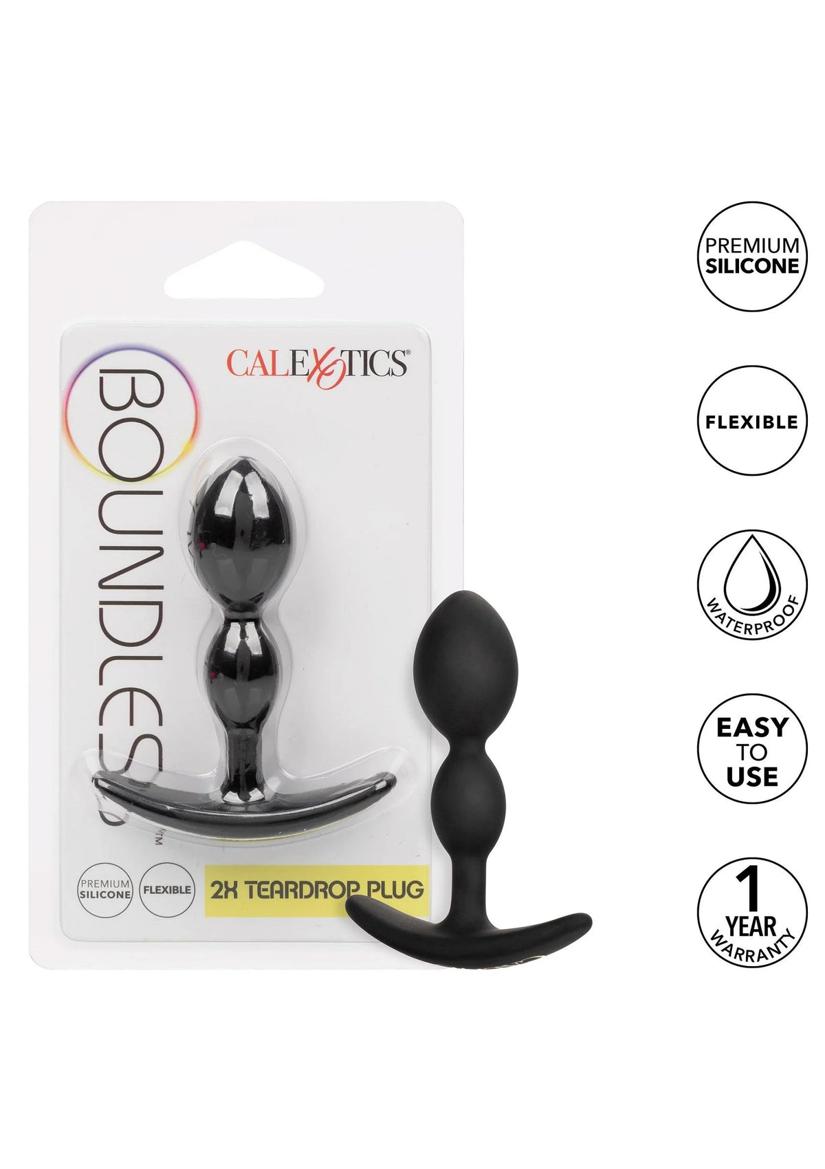 Bestel: Boundless 2X Teardrop Plug by CalExotics - bij Happytoys.nl, happytoys.be, Happytoys.ae: erotische sex webshop | liever Happy dan Easy βββββ