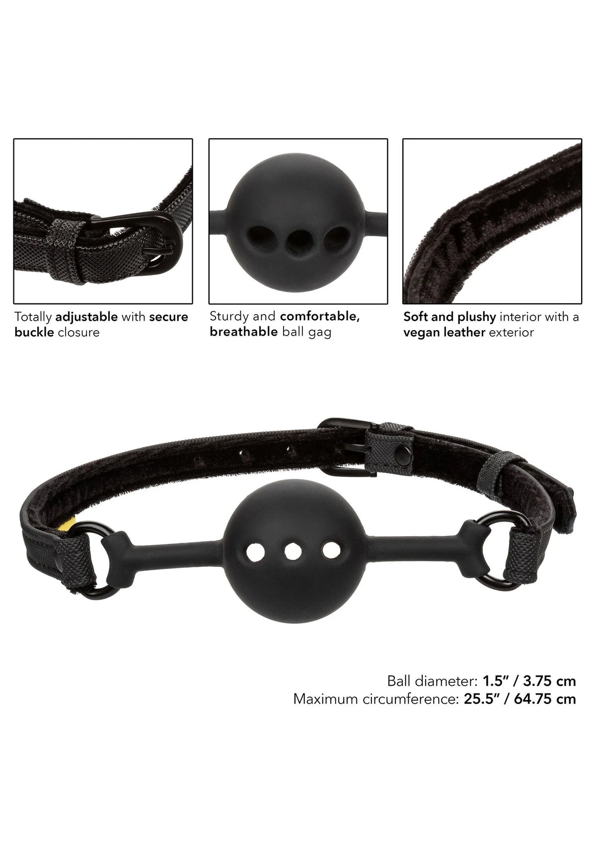 Bestel: Boundless Breathable Ball Gag CalExotics - bij Happytoys.nl, happytoys.be, Happytoys.ae: erotische sex webshop | liever Happy dan Easy ⭐⭐⭐⭐⭐