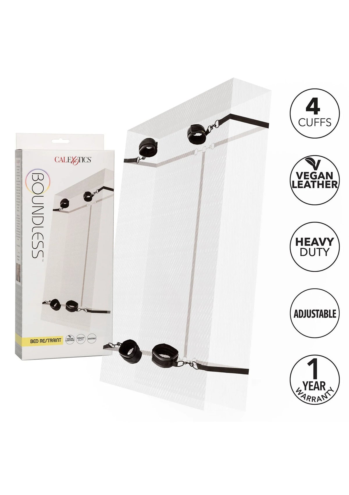 Bestel: Boundless Bed Restraint by CalExotics - bij Happytoys.nl, happytoys.be, Happytoys.ae: erotische sex webshop | liever Happy dan Easy ⭐⭐⭐⭐⭐