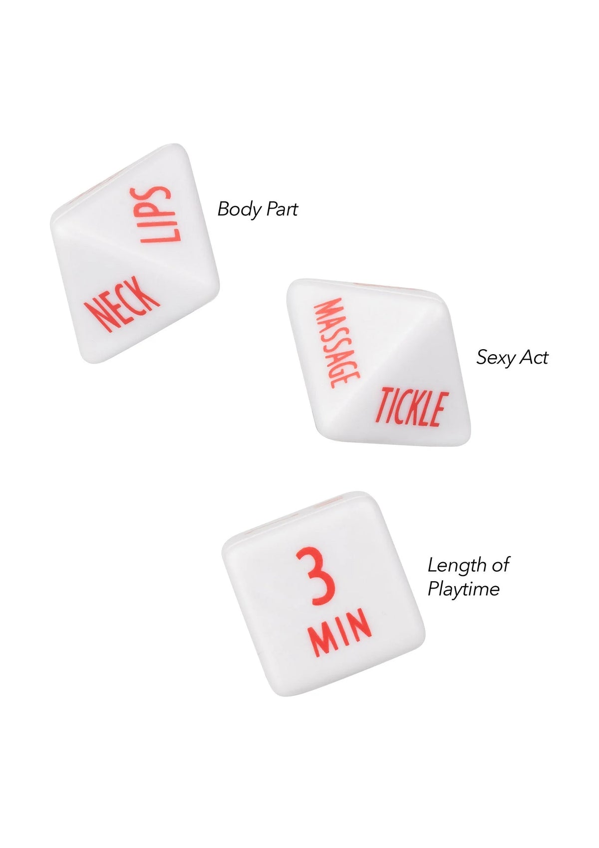 Bestel: Tempt & Tease Dice (EN) by CalExotics - bij Happytoys.nl, happytoys.be, Happytoys.ae: erotische sex webshop | liever Happy dan Easy ⭐⭐⭐⭐⭐