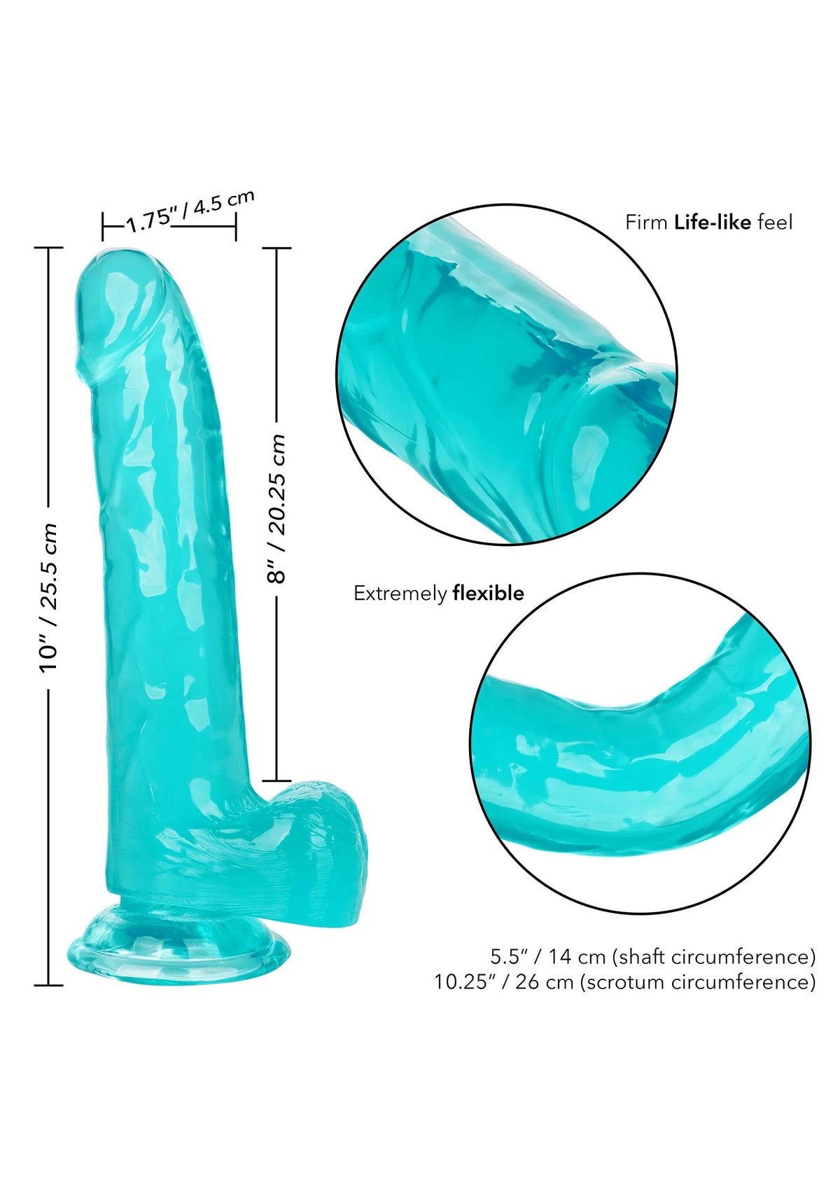 Bestel: Queen Size Dong 8 inch by CalExotics Size Queen - bij Happytoys.nl, happytoys.be, Happytoys.ae: erotische sex webshop | liever Happy dan Easy ⭐⭐⭐⭐⭐