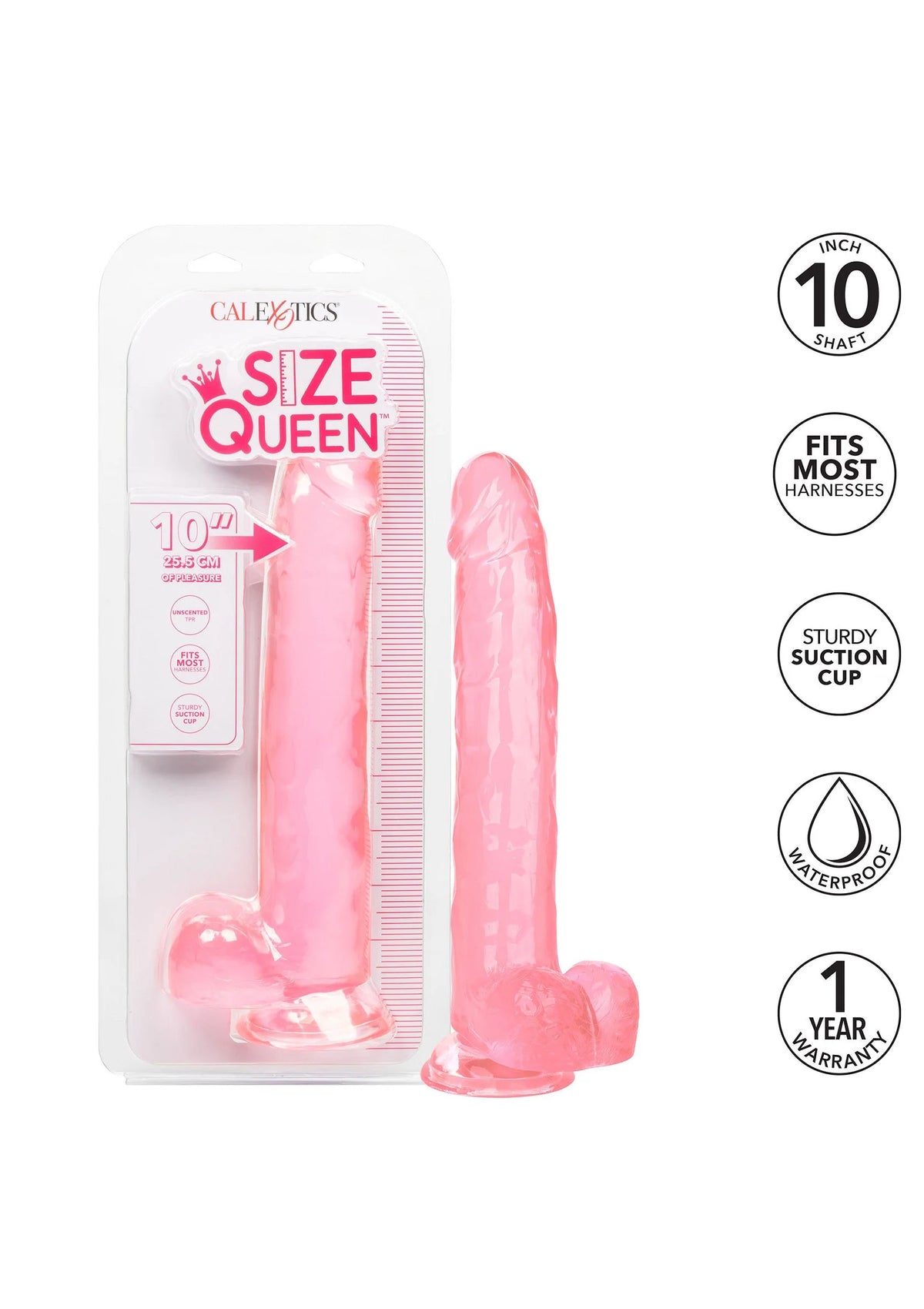 Bestel: Queen Size Dong 10 inch by CalExotics Size Queen - dildo bij Happytoys.nl, happytoys.be, Happytoys.ae: erotische sex webshop | liever Happy dan Easy ⭐⭐⭐⭐⭐