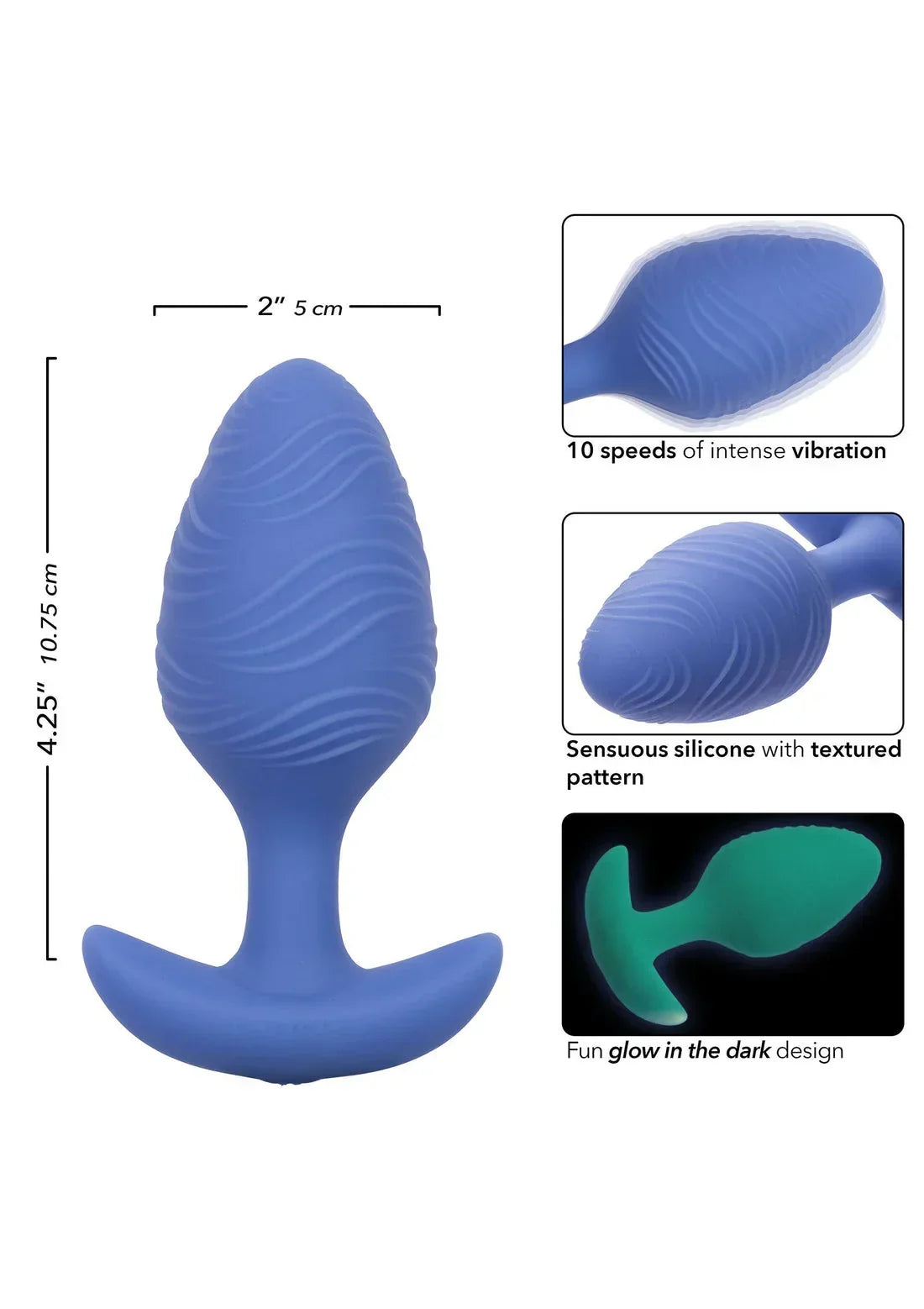 Bestel: Cheeky Glow Vibrating Plug L by CalExotics - bij Happytoys.nl, happytoys.be, Happytoys.ae: erotische sex webshop | liever Happy dan Easy βββββ
