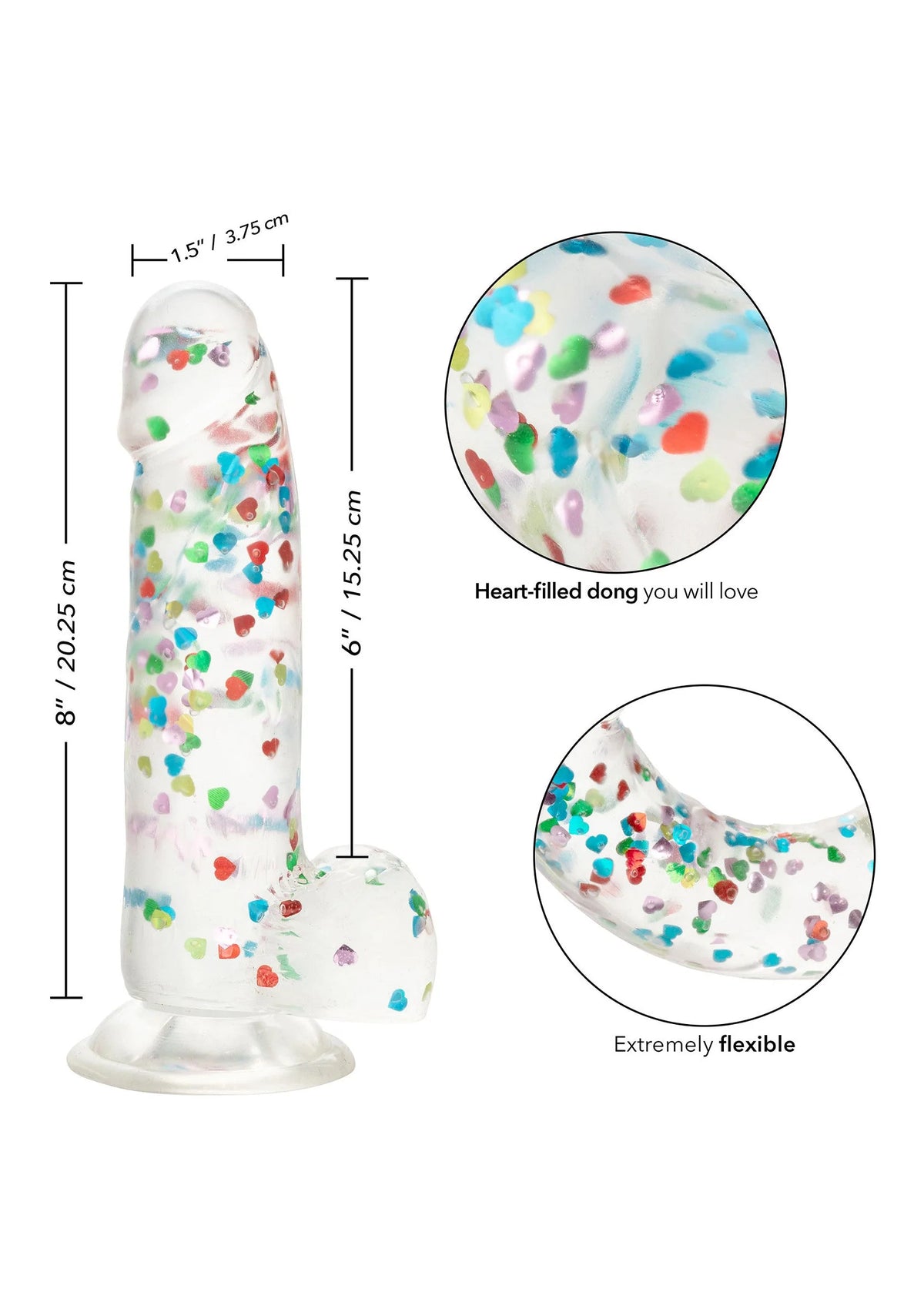 Bestel: Naughty Bits I Love Dick Heart - filled Dong by CalExotics - bij Happytoys.nl, happytoys.be, Happytoys.ae: erotische sex webshop | liever Happy dan Easy ⭐⭐⭐⭐⭐