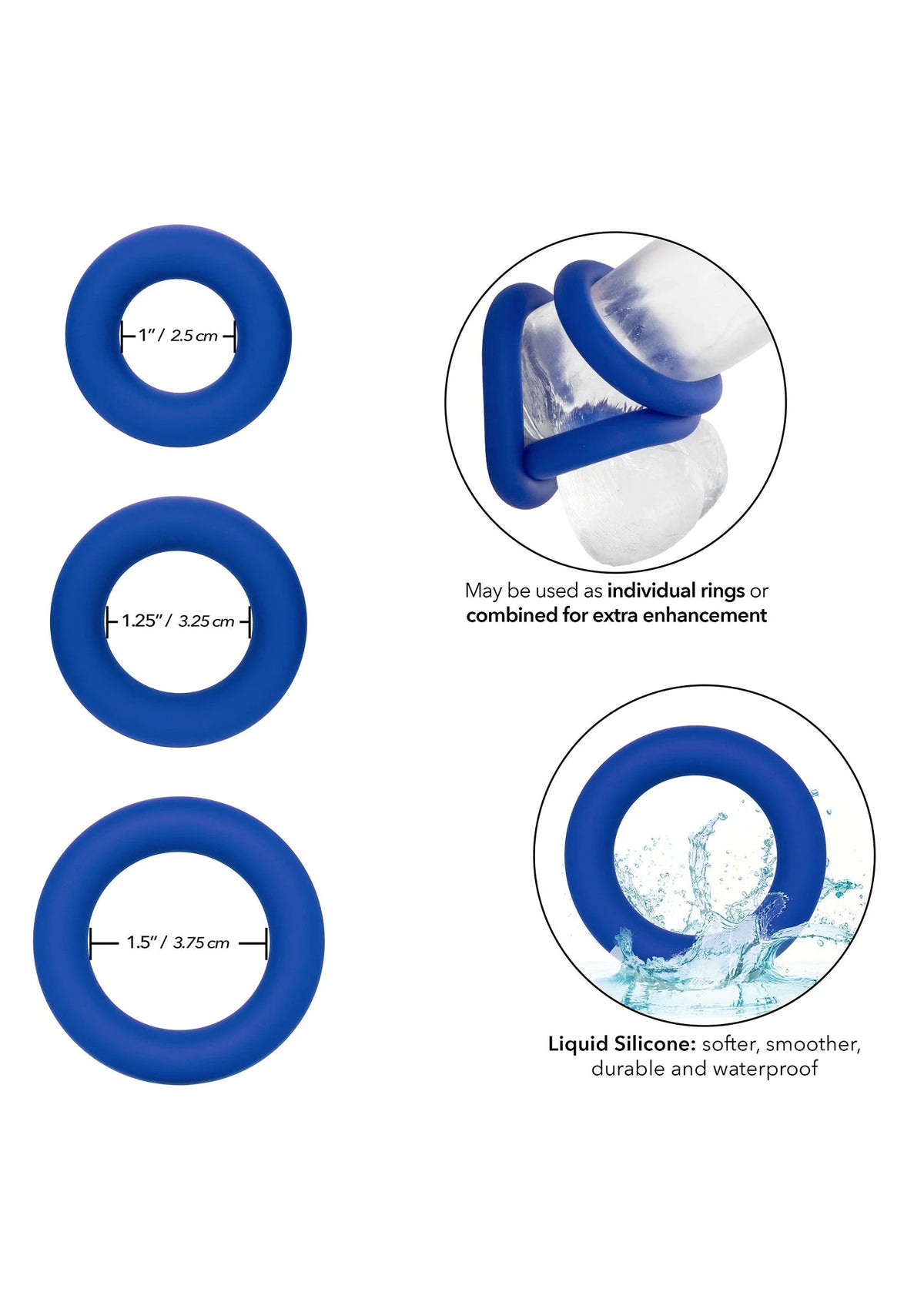 Bestel: Admiral Universal Cock Ring Set by CalExotics - bij Happytoys.nl, happytoys.be, Happytoys.ae: erotische sex webshop | liever Happy dan Easy ⭐⭐⭐⭐⭐