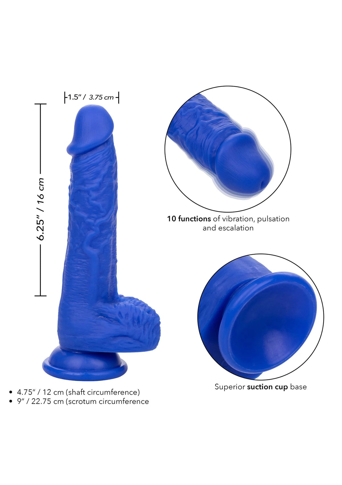 Bestel: Admiral 7” Vibrating Sailor by CalExotics - bij Happytoys.nl, happytoys.be, Happytoys.ae: erotische sex webshop | liever Happy dan Easy ⭐⭐⭐⭐⭐