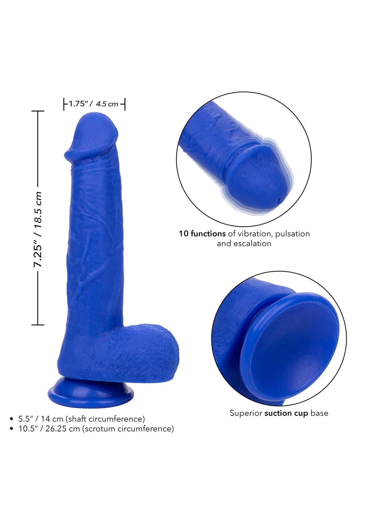 Bestel: Admiral 8” Vibrating Captain by CalExotics - bij Happytoys.nl, happytoys.be, Happytoys.ae: erotische sex webshop | liever Happy dan Easy ⭐⭐⭐⭐⭐