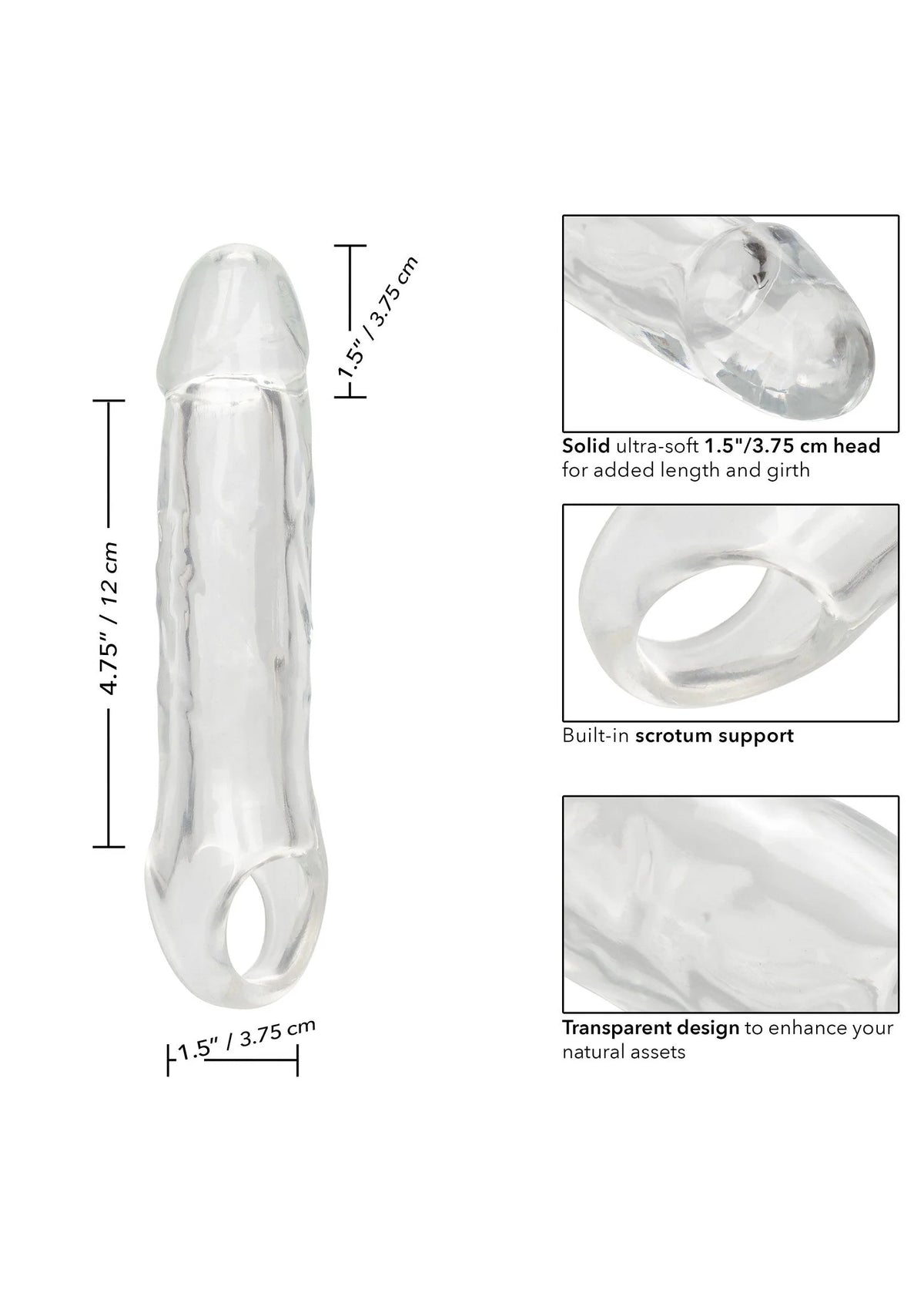 Bestel: Performance Maxx Clear Extension 6.5' by CalExotics - bij Happytoys.nl, happytoys.be, Happytoys.ae: erotische sex webshop | liever Happy dan Easy ⭐⭐⭐⭐⭐