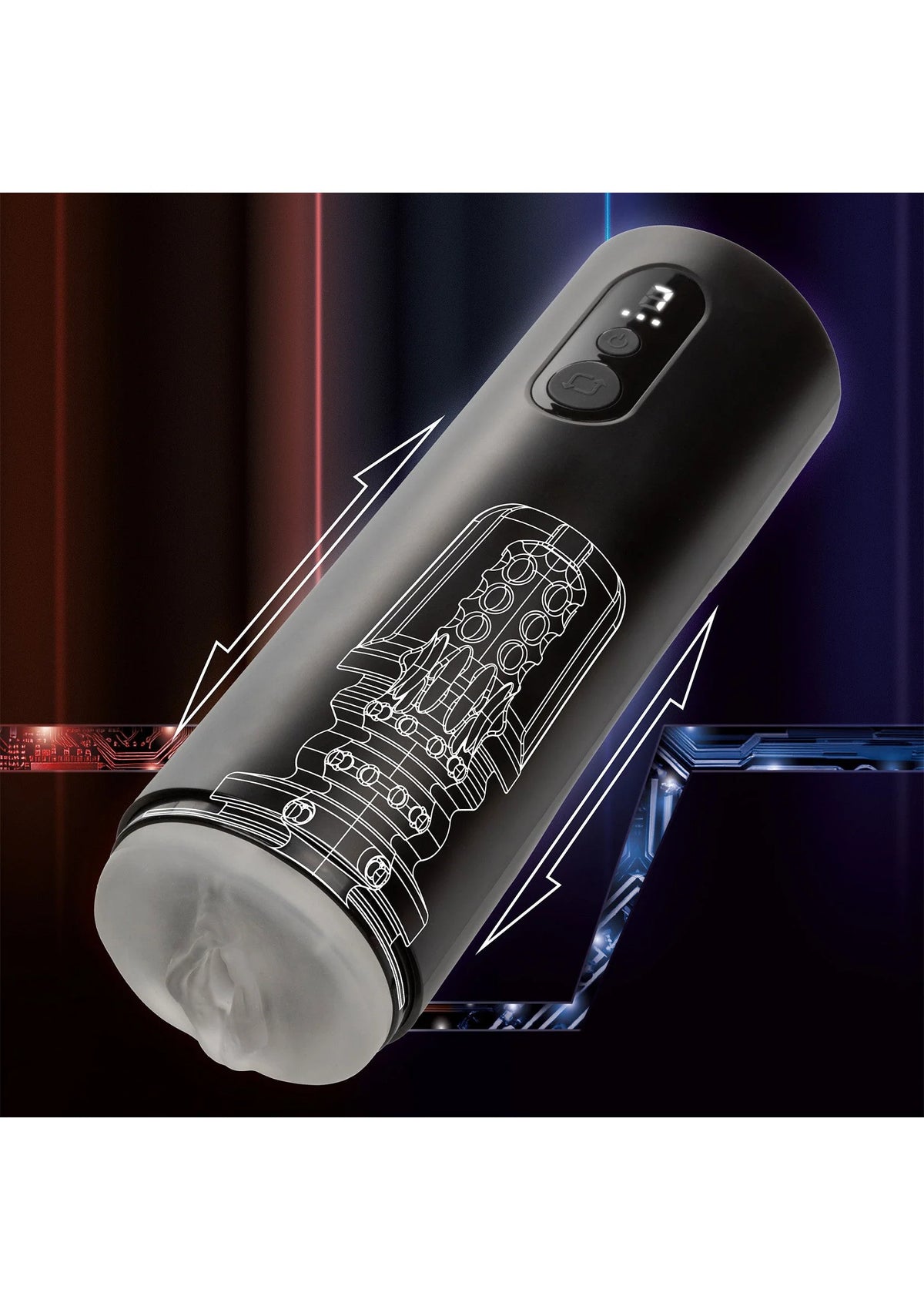 Bestel: Bionic Thrusting Masturbator by CalExotics - bij Happytoys.nl, happytoys.be, Happytoys.ae: erotische sex webshop | liever Happy dan Easy ⭐⭐⭐⭐⭐