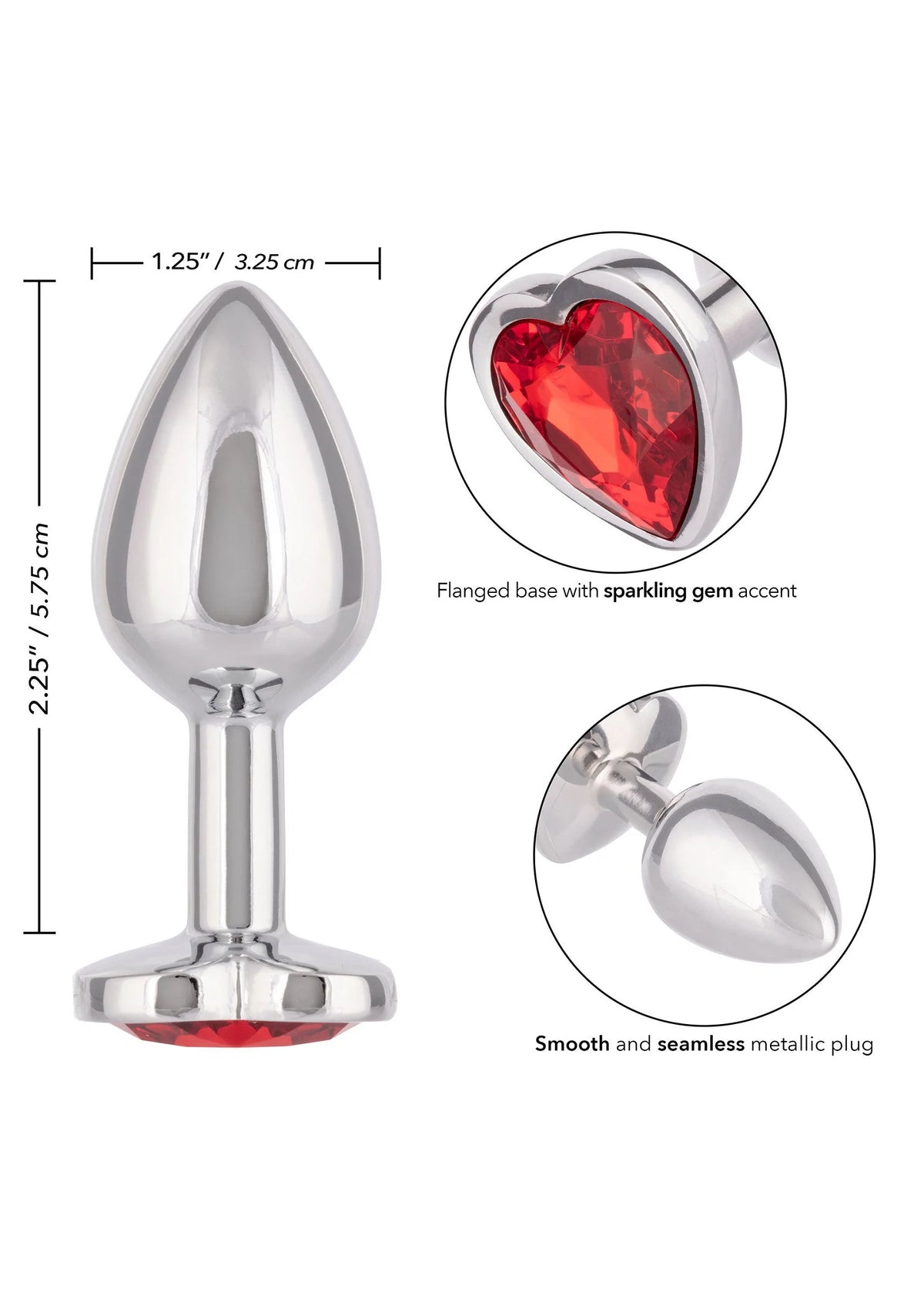 Bestel: Jewel Small Ruby Heart Plug by CalExotics - bij Happytoys.nl, happytoys.be, Happytoys.ae: erotische sex webshop | liever Happy dan Easy βββββ
