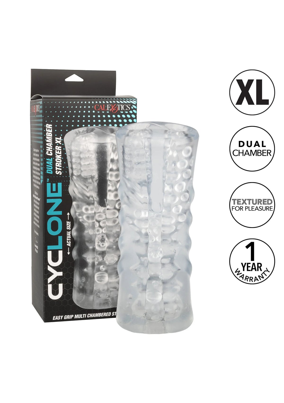 Bestel: Cyclone Dual Chamber Stroker XL by Calexotics - bij Happytoys.nl, happytoys.be, Happytoys.ae: erotische sex webshop | liever Happy dan Easy βββββ