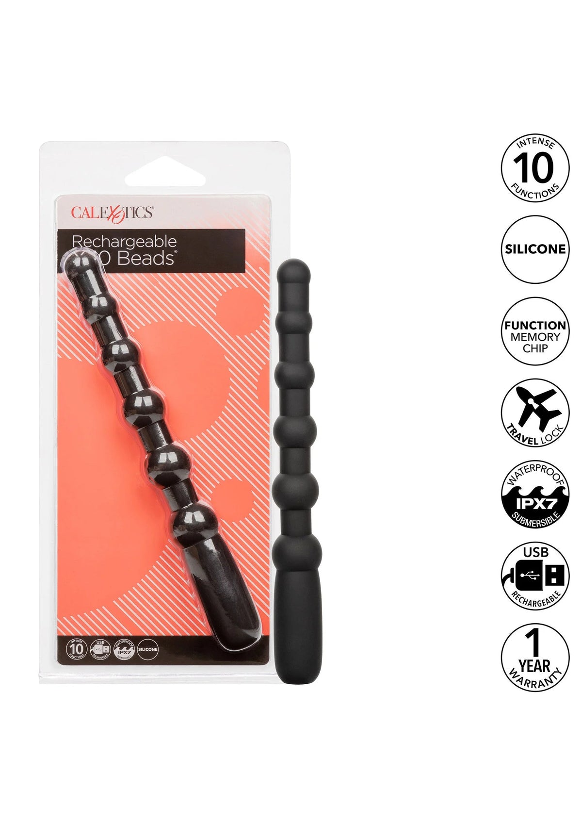 Bestel: Rechargeable X - 10 Beads by CalExotics - bij Happytoys.nl, happytoys.be, Happytoys.ae: erotische sex webshop | liever Happy dan Easy ⭐⭐⭐⭐⭐