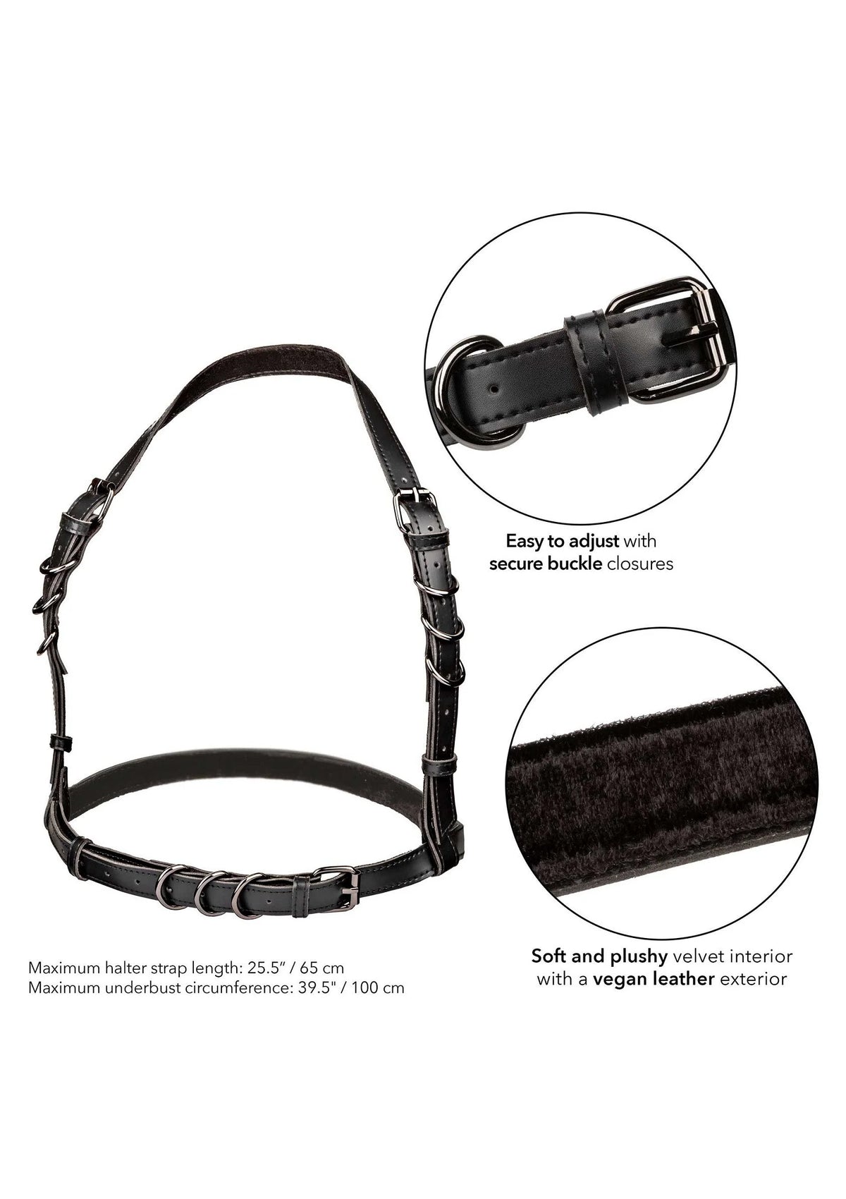 Bestel: Euphoria Collection Halter Buckle Harness by CalExotics - bij Happytoys.nl, happytoys.be, Happytoys.ae: erotische sex webshop | liever Happy dan Easy ⭐⭐⭐⭐⭐