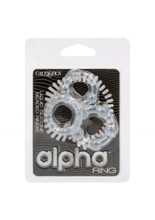 Bestel: Silicone Beaded Rings by CalExotics Alpha - cockrings bij Happytoys.nl, happytoys.be, Happytoys.ae: erotische sex webshop | liever Happy dan Easy βββββ